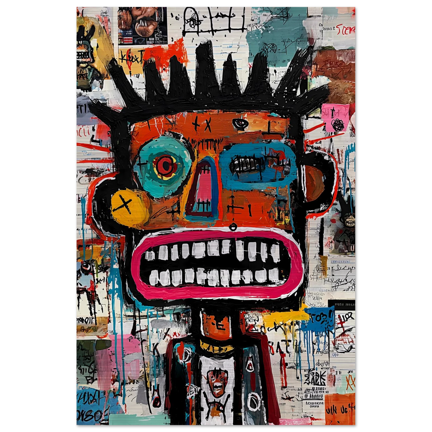Roi de Papier — tableau aluminium — vue 3 — art mural STNCL