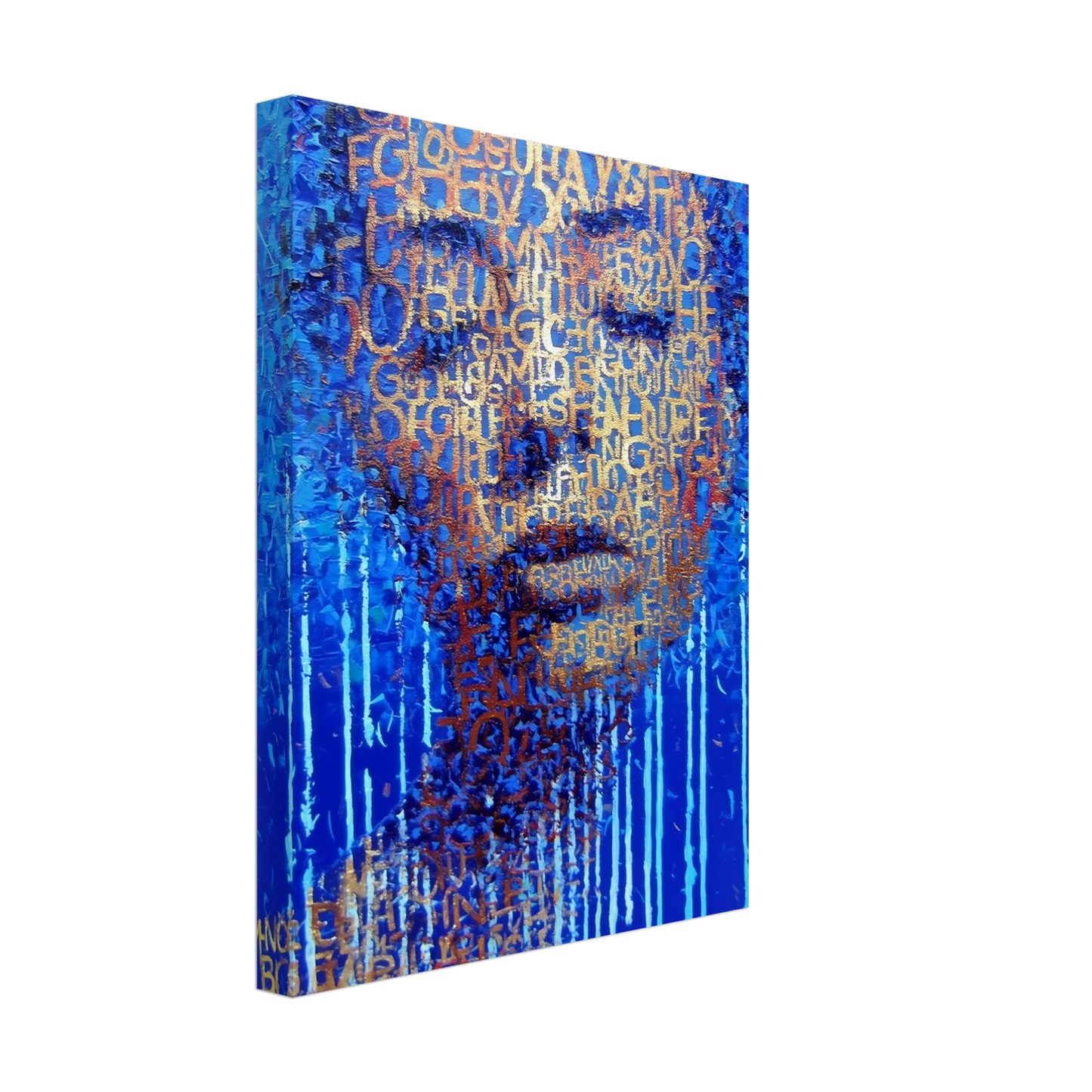 Visage de Lettres — tableau sur toile — vue 4 — art mural STNCL
