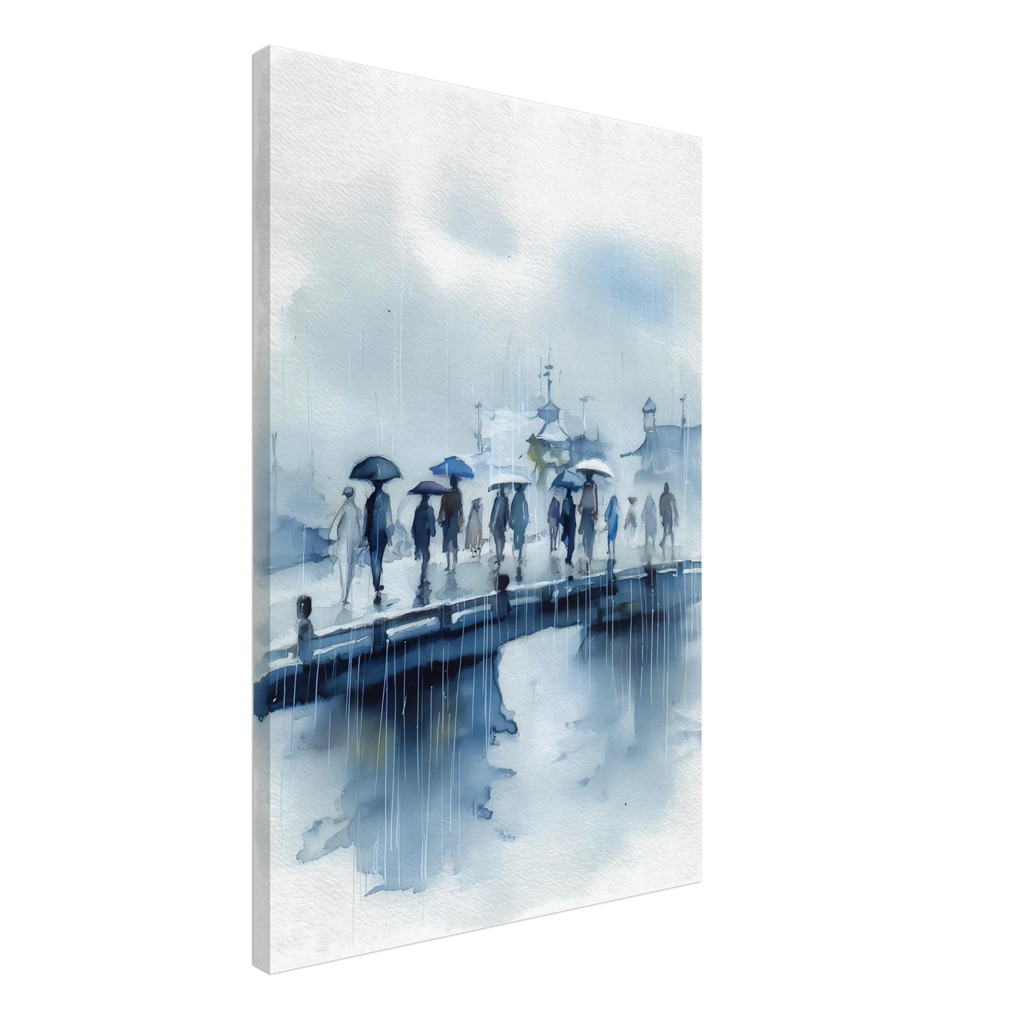Pluie sur le Pont — tableau sur toile — vue 2 — art mural STNCL