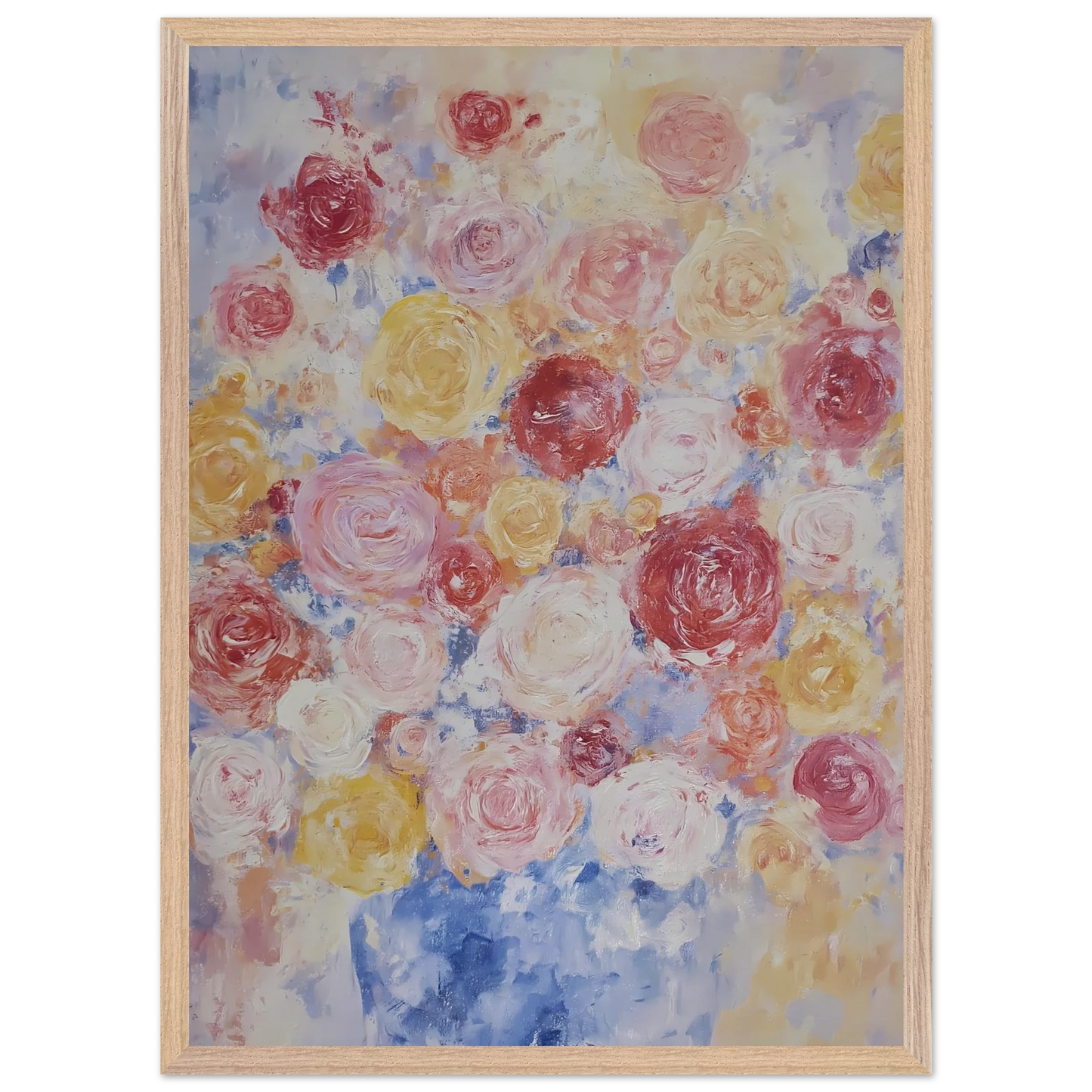 Brassée de Roses — tableau encadré bois — vue 13 — art mural STNCL