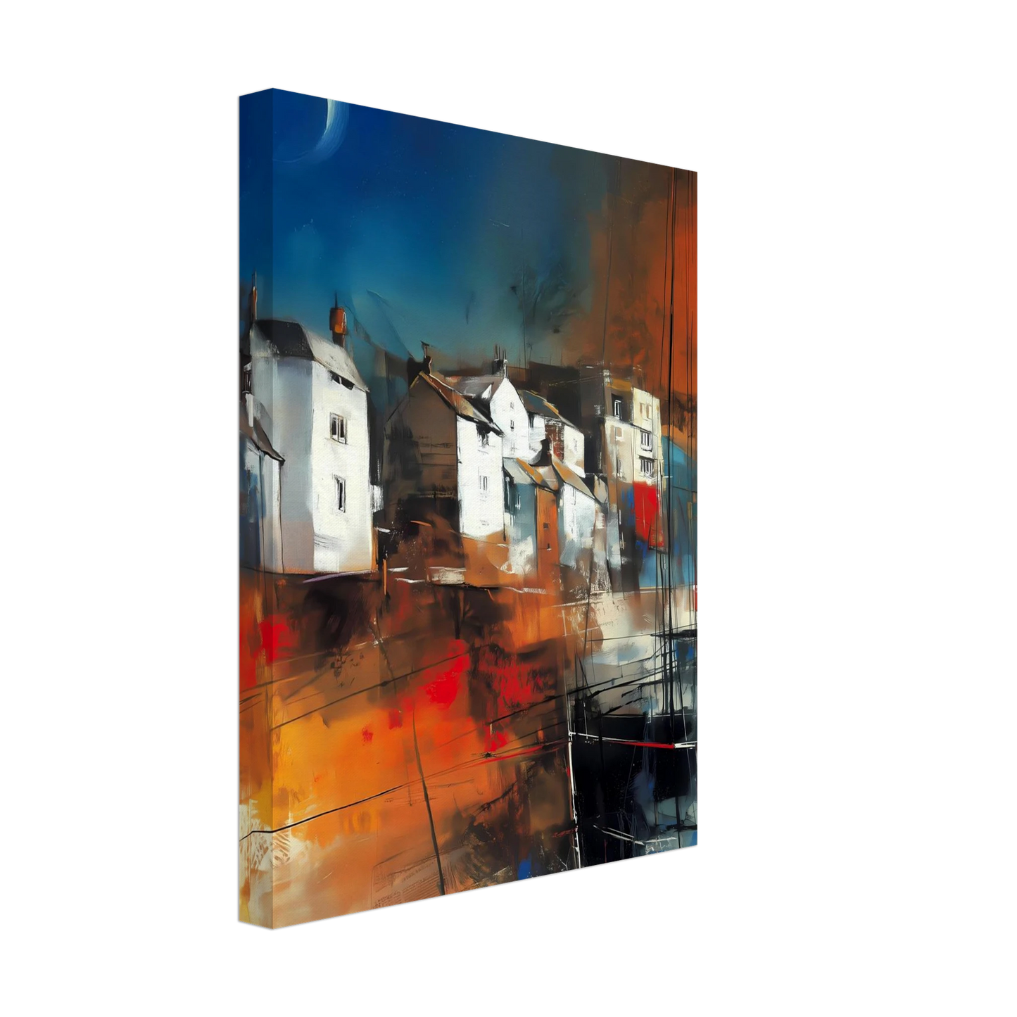 Port sous le Croissant de Lune — tableau sur toile — vue 4 — art mural STNCL