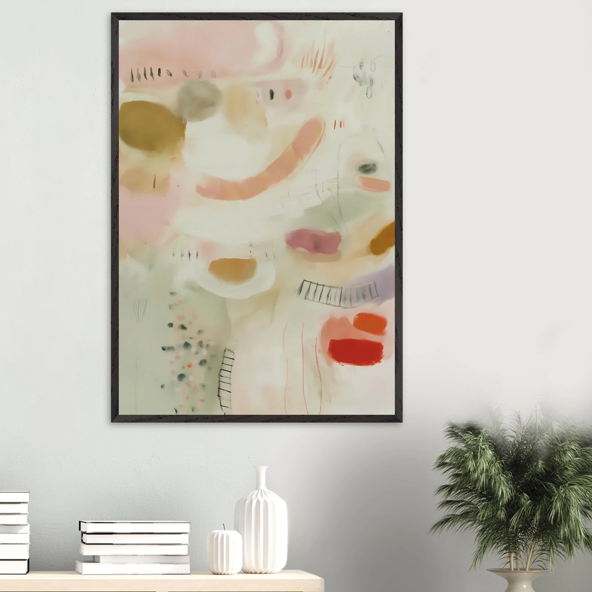 Murmures Pastel — tableau encadré bois — vue 16 — art mural STNCL