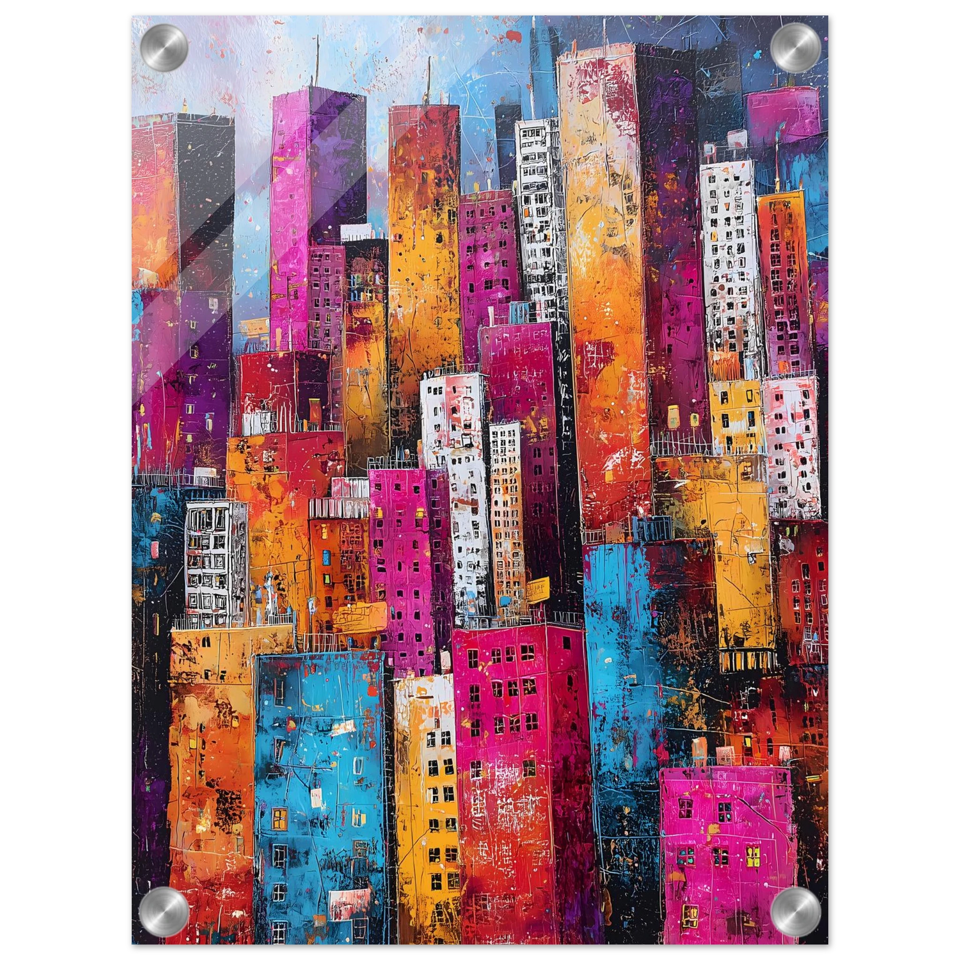 Empilement — tableau plexiglas — vue 3 — art mural STNCL