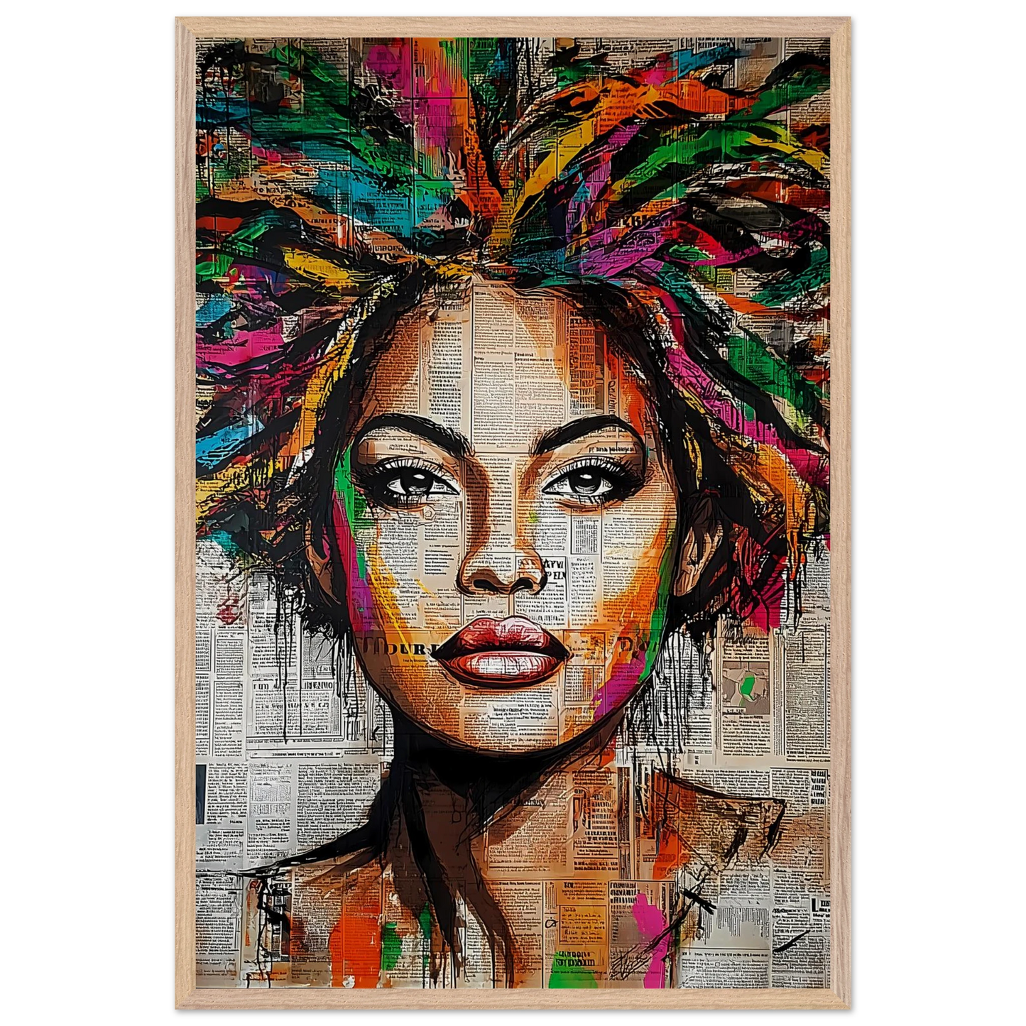Tête d'Affiche — tableau encadré bois — vue 14 — art mural STNCL