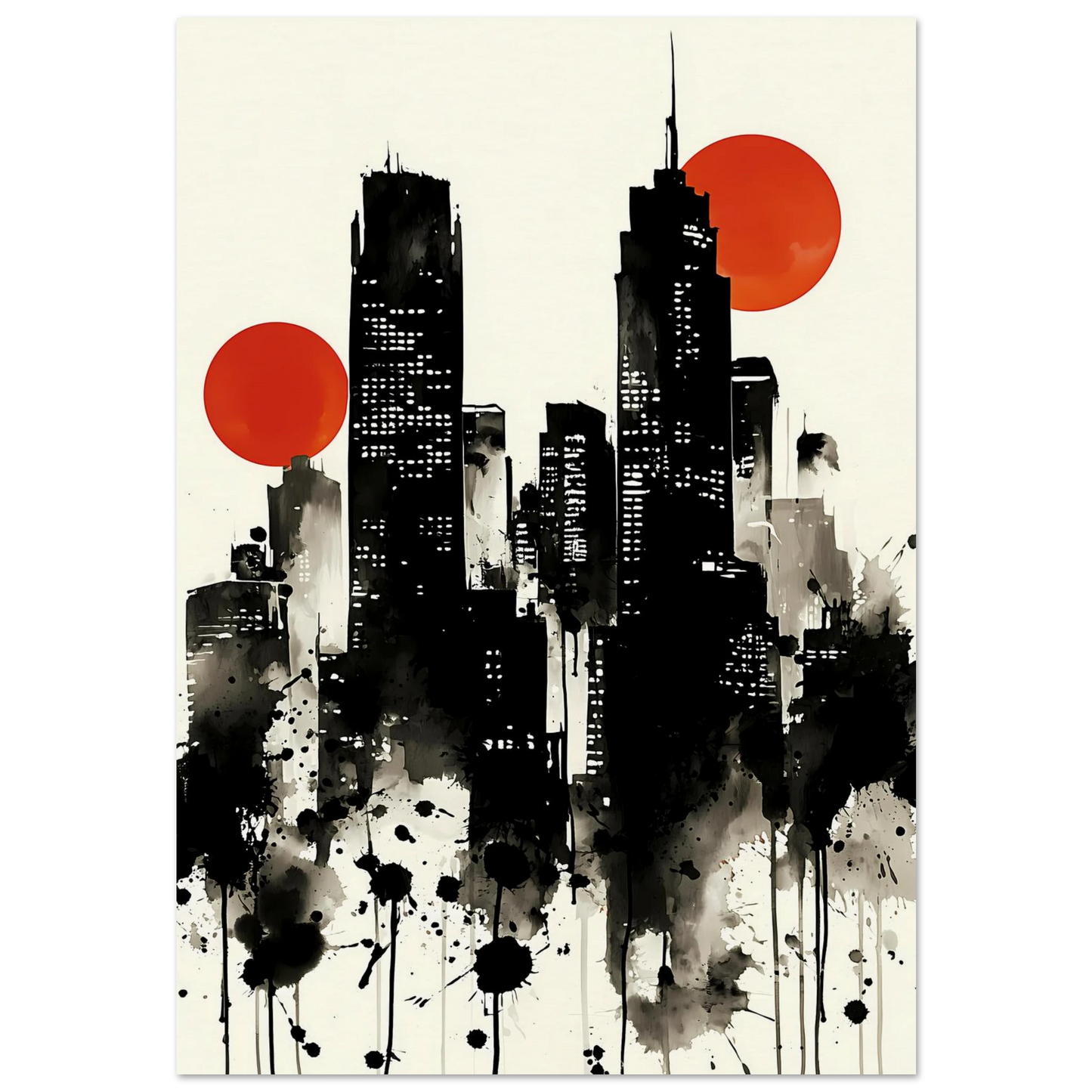Ville d'Encre — affiche d'art — art mural STNCL