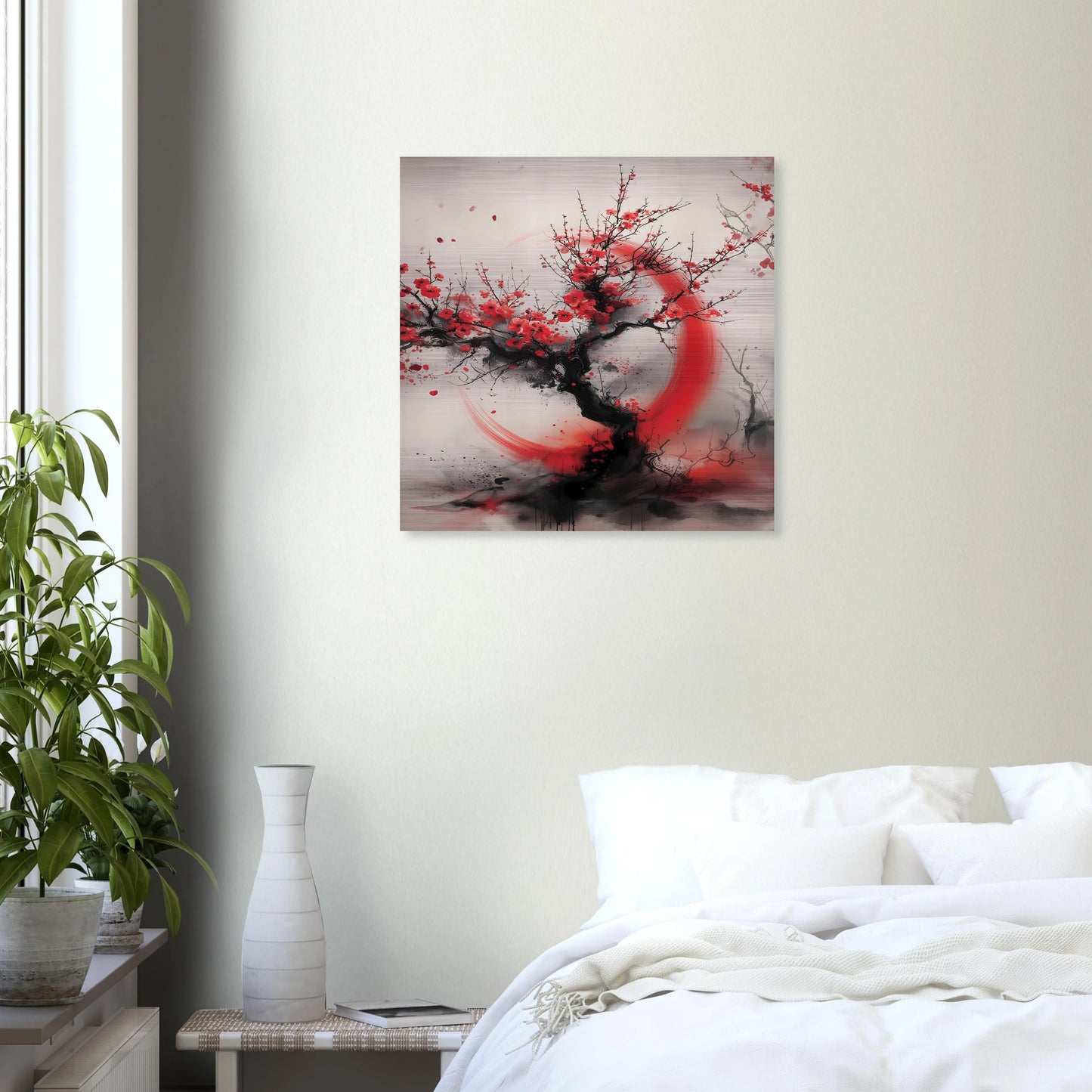 Enso et Prunier — tableau aluminium — vue 6 — art mural STNCL
