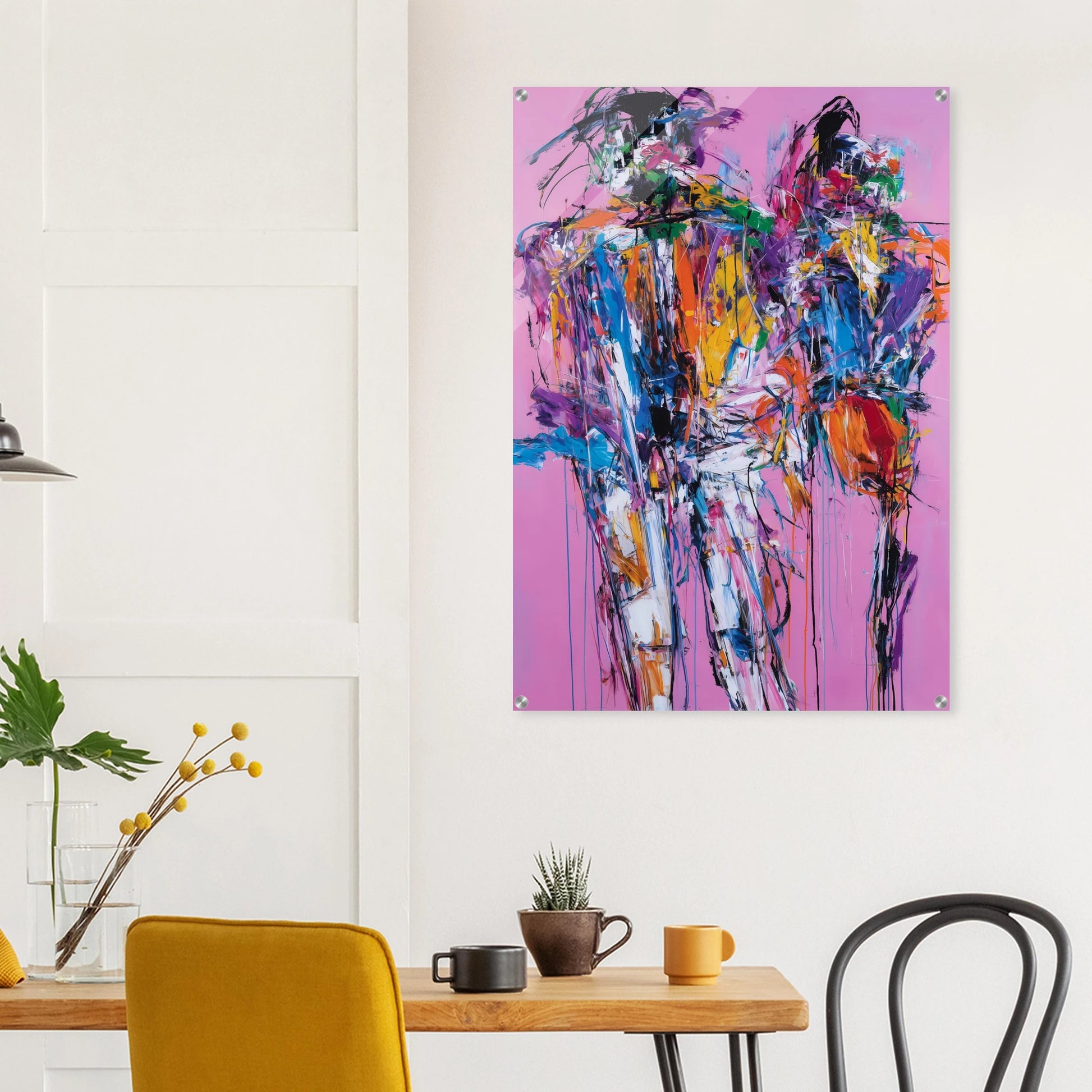 Duo en Tumulte — tableau plexiglas — vue 8 — art mural STNCL