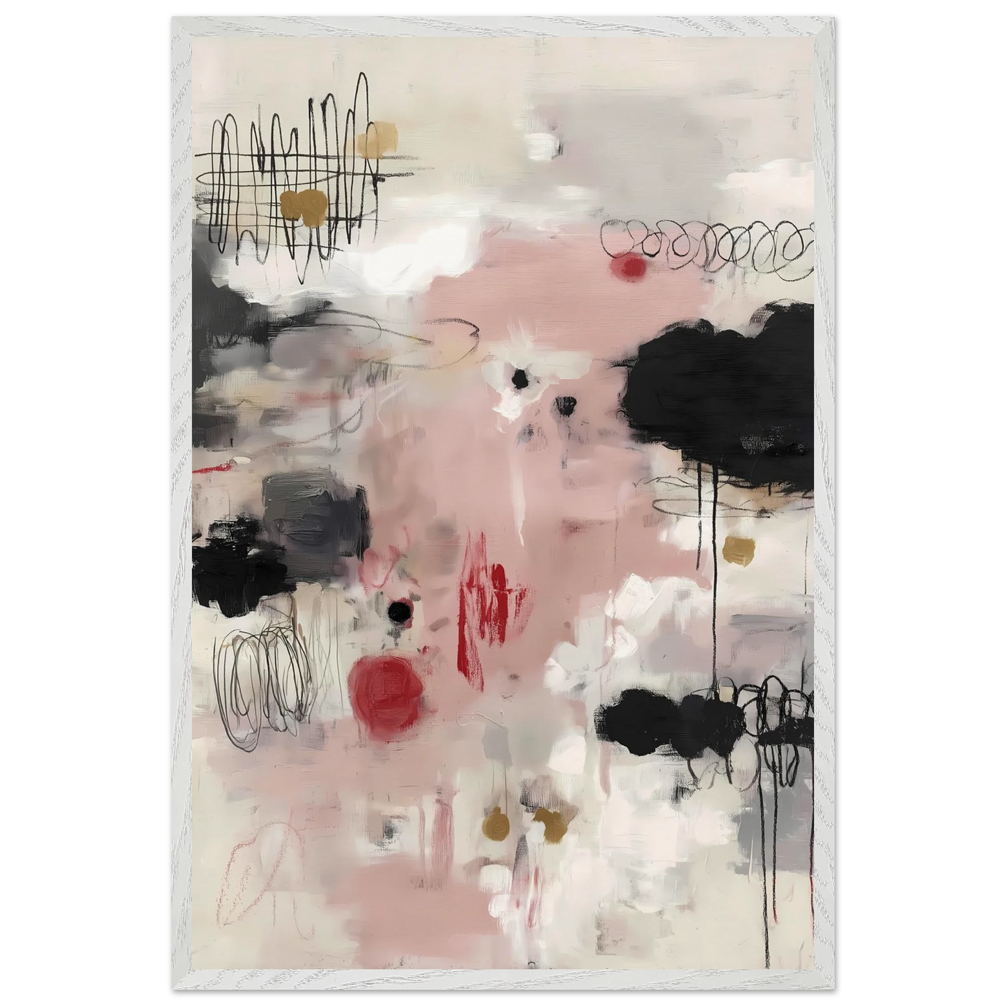 Murmure Poudré — tableau encadré bois — vue 7 — art mural STNCL