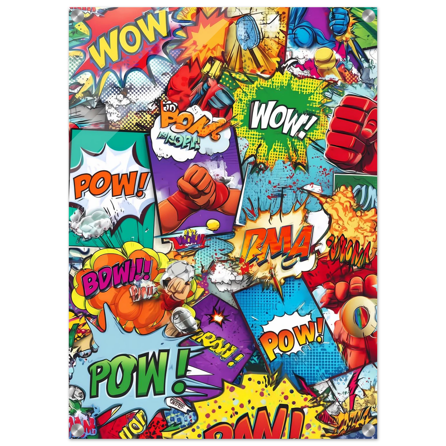 Explosion Pop Art — tableau plexiglas — vue 2 — art mural STNCL