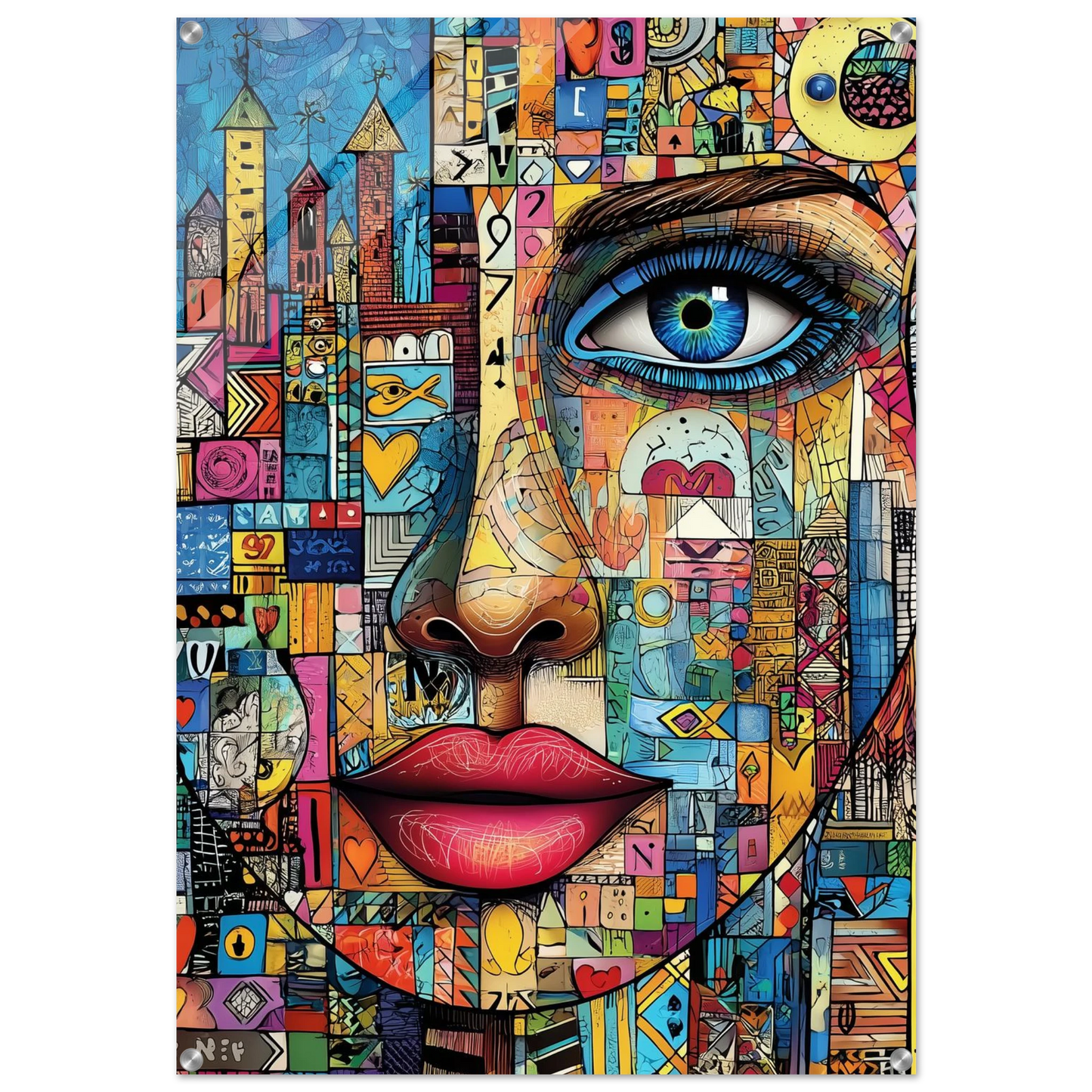 Regard Fragmenté Vivant — tableau plexiglas — art mural STNCL