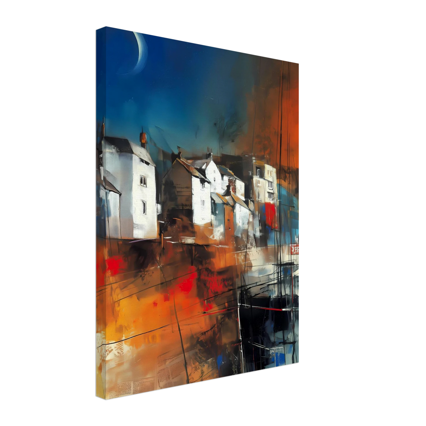 Port sous le Croissant de Lune — tableau sur toile — vue 5 — art mural STNCL