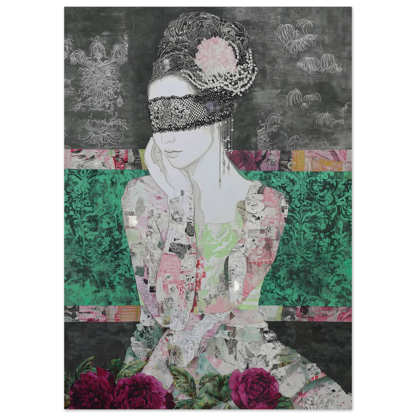 Dame de Dentelle — affiche d'art — vue 5 — art mural STNCL