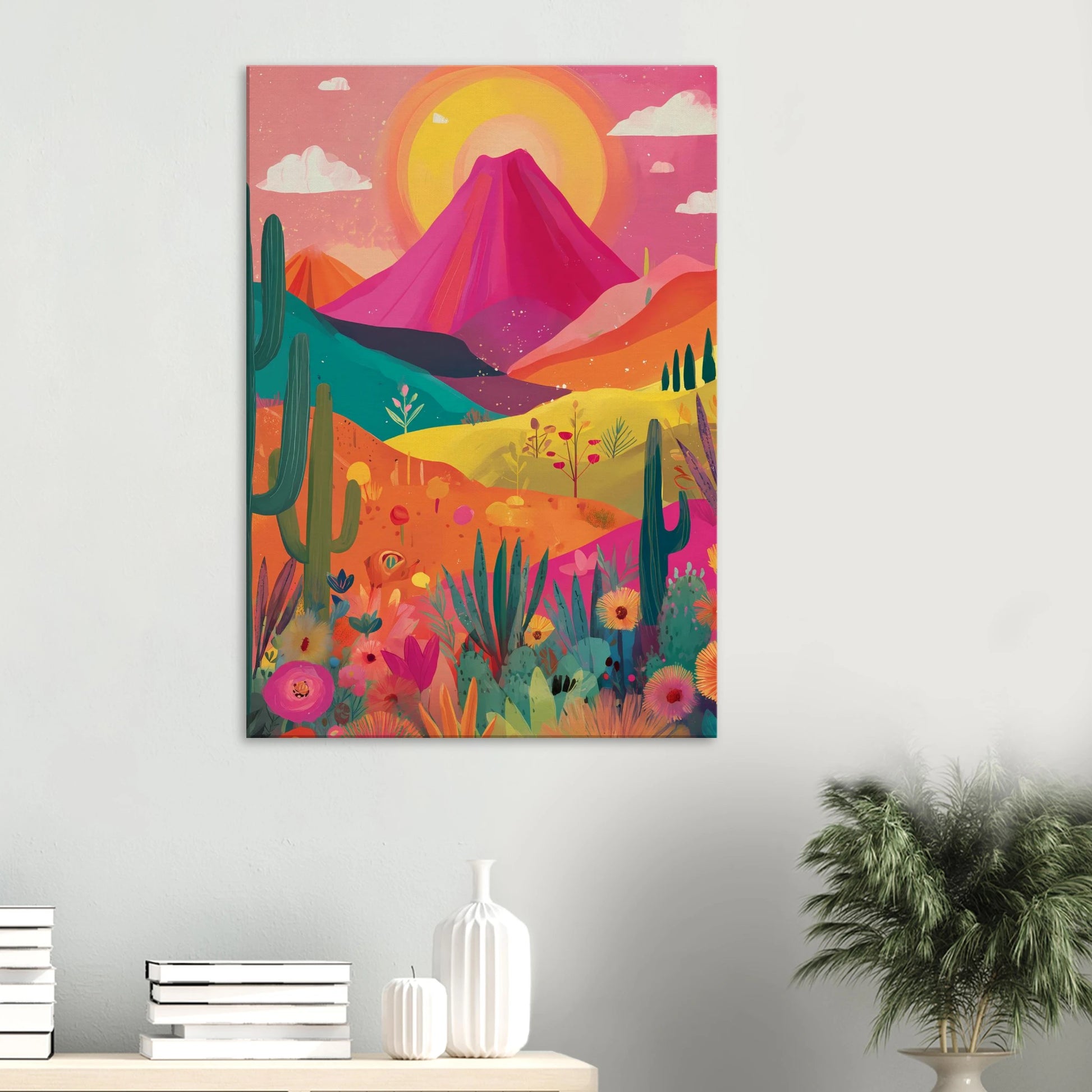 Volcan Fleuri — tableau sur toile — vue 6 — art mural STNCL