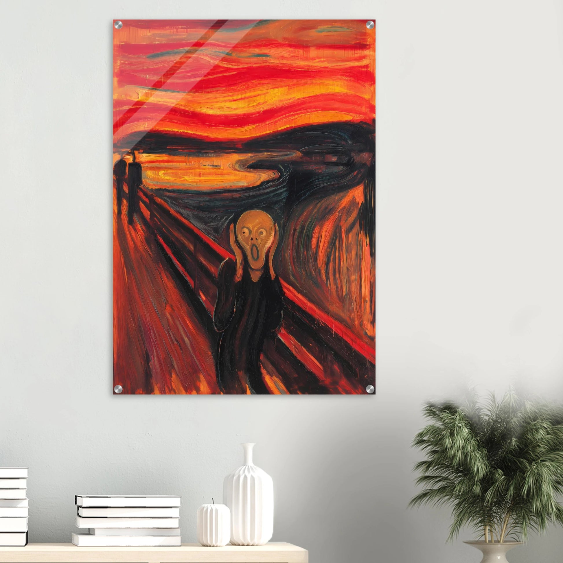 Cri Écarlate — tableau plexiglas — vue 6 — art mural STNCL