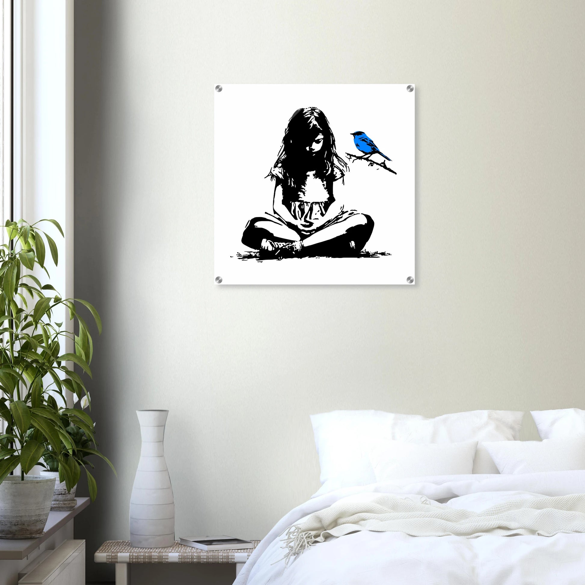 L'Oiseau Bleu — tableau plexiglas — vue 6 — art mural STNCL