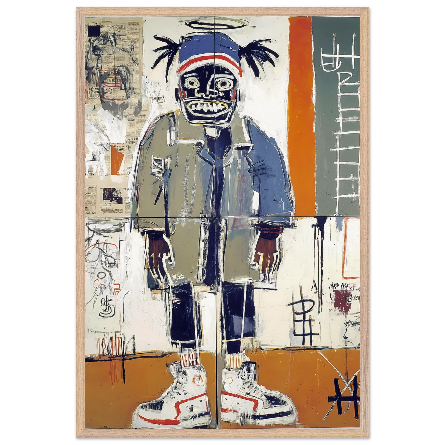 Debout sous le Halo — tableau encadré bois — vue 14 — art mural STNCL