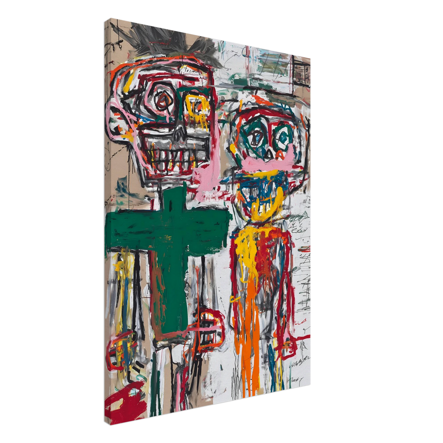 Deux Totems — tableau sur toile — art mural STNCL