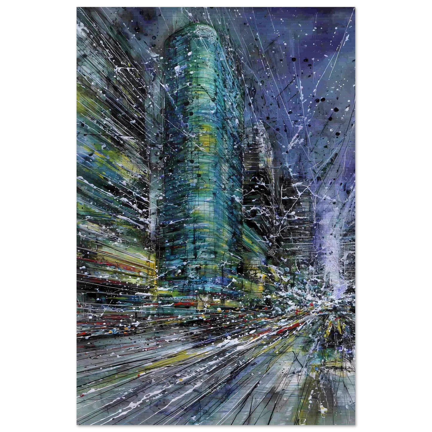 Vertige de la Cité — tableau aluminium — vue 3 — art mural STNCL