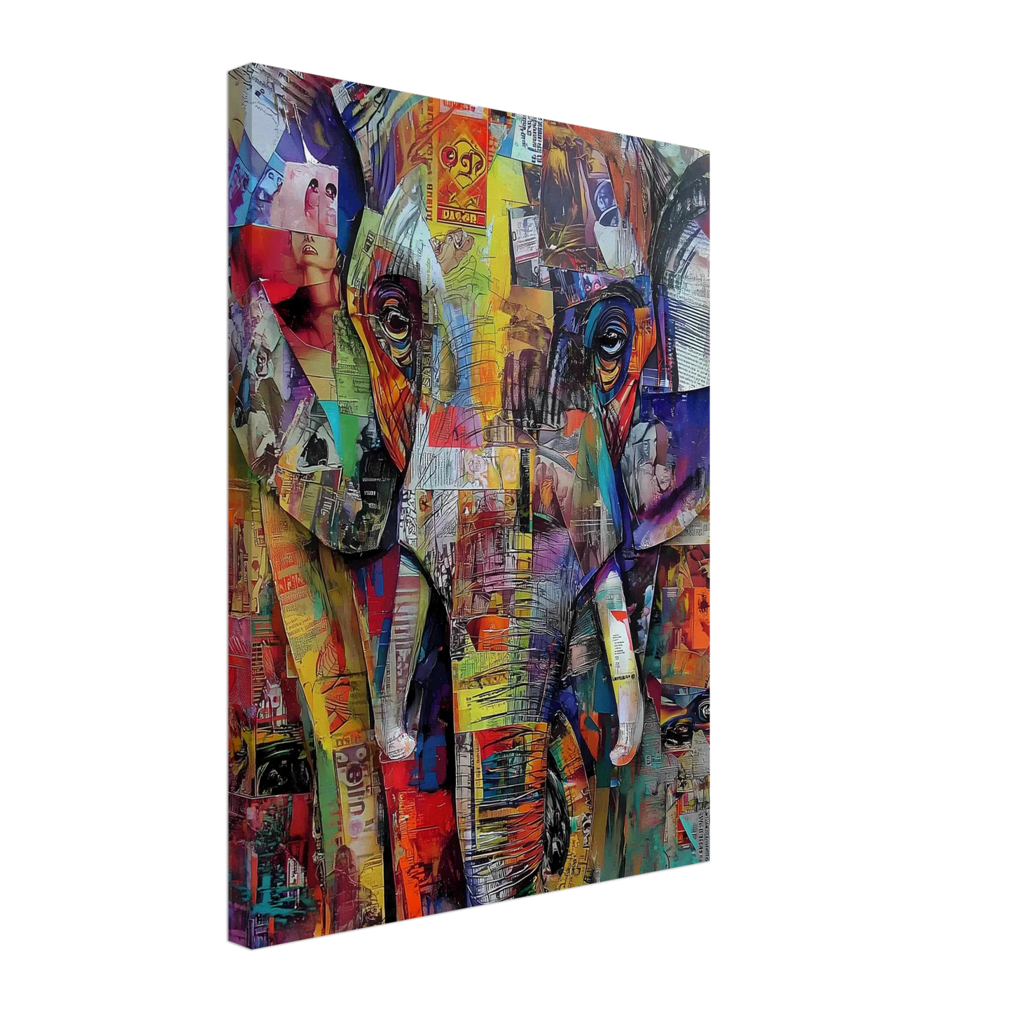 Éléphant de Papier — tableau sur toile — vue 5 — art mural STNCL