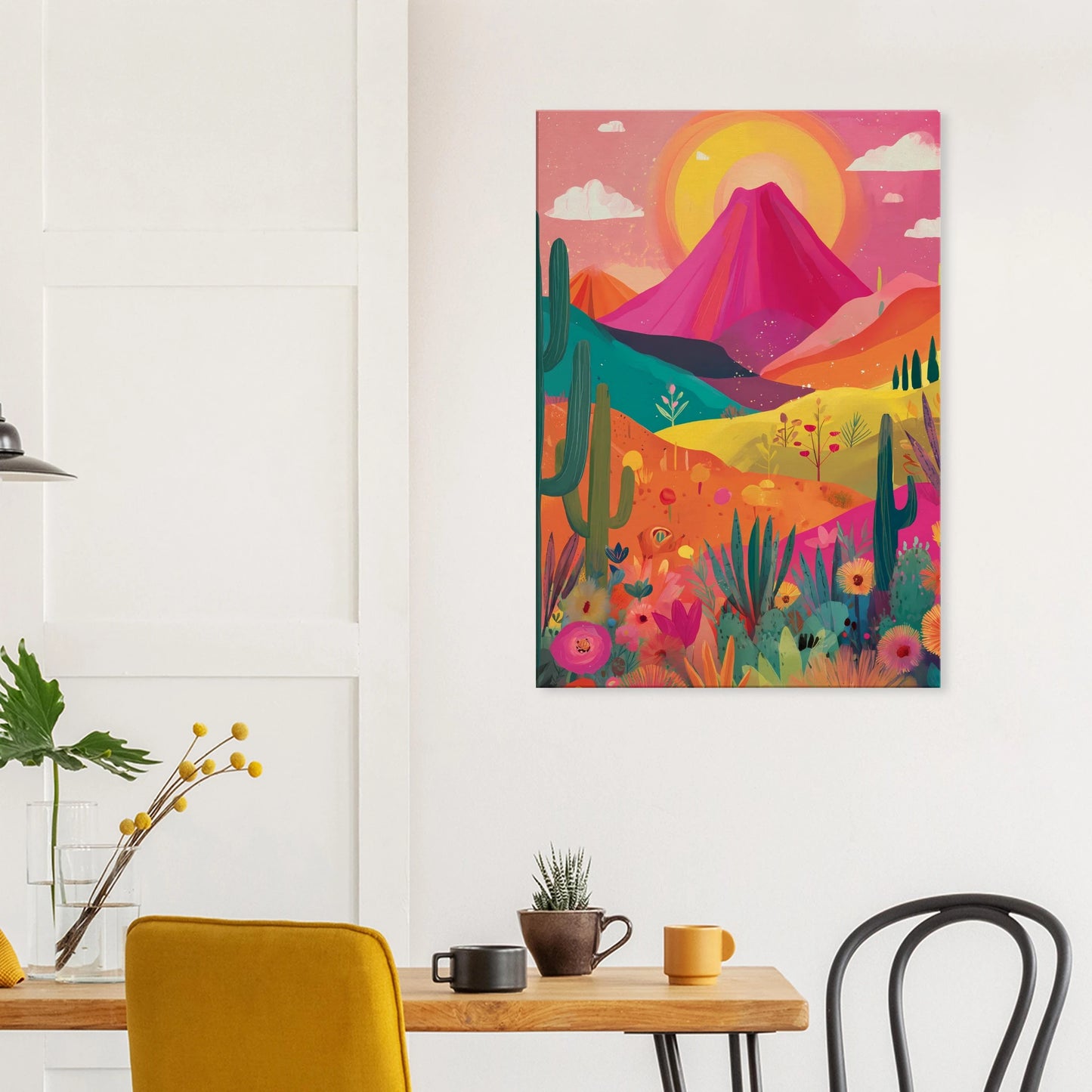 Volcan Fleuri — tableau sur toile — vue 8 — art mural STNCL