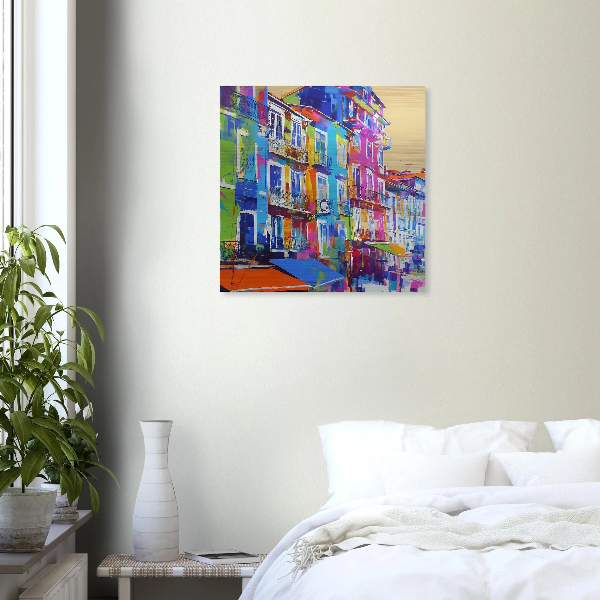 Balcons Colorés — tableau aluminium — vue 6 — art mural STNCL