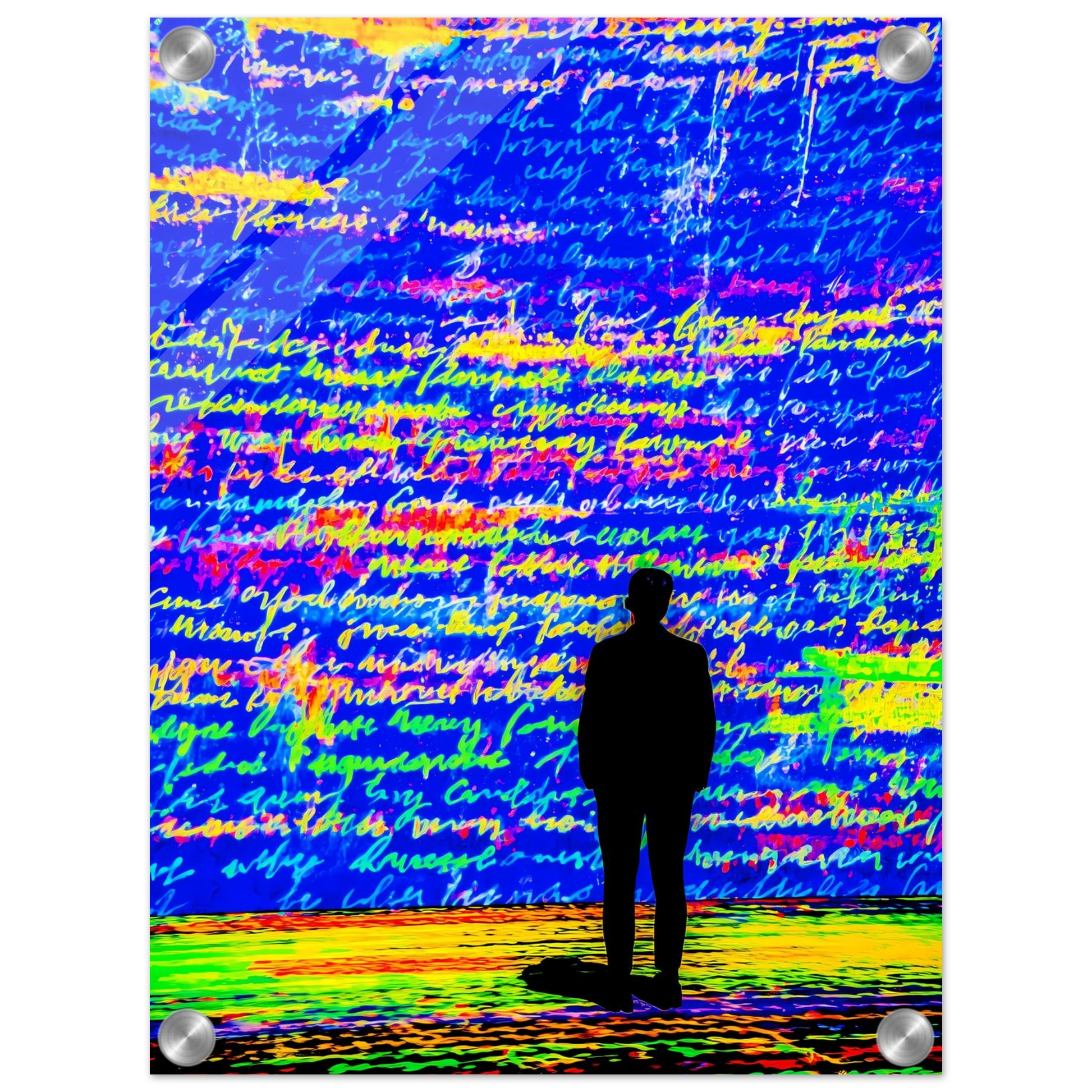 Le Mur Écrit — tableau plexiglas — vue 3 — art mural STNCL