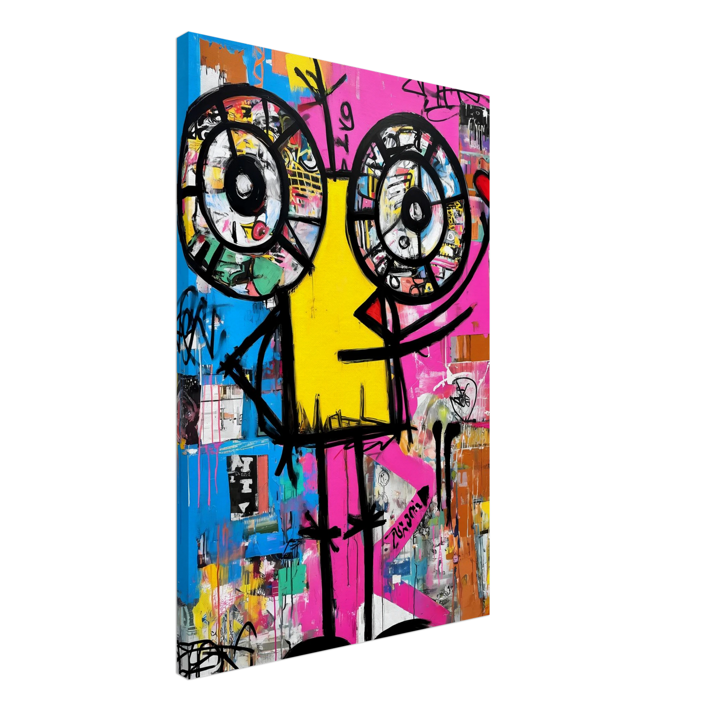 Petit Monstre au Cœur — tableau sur toile — vue 2 — art mural STNCL