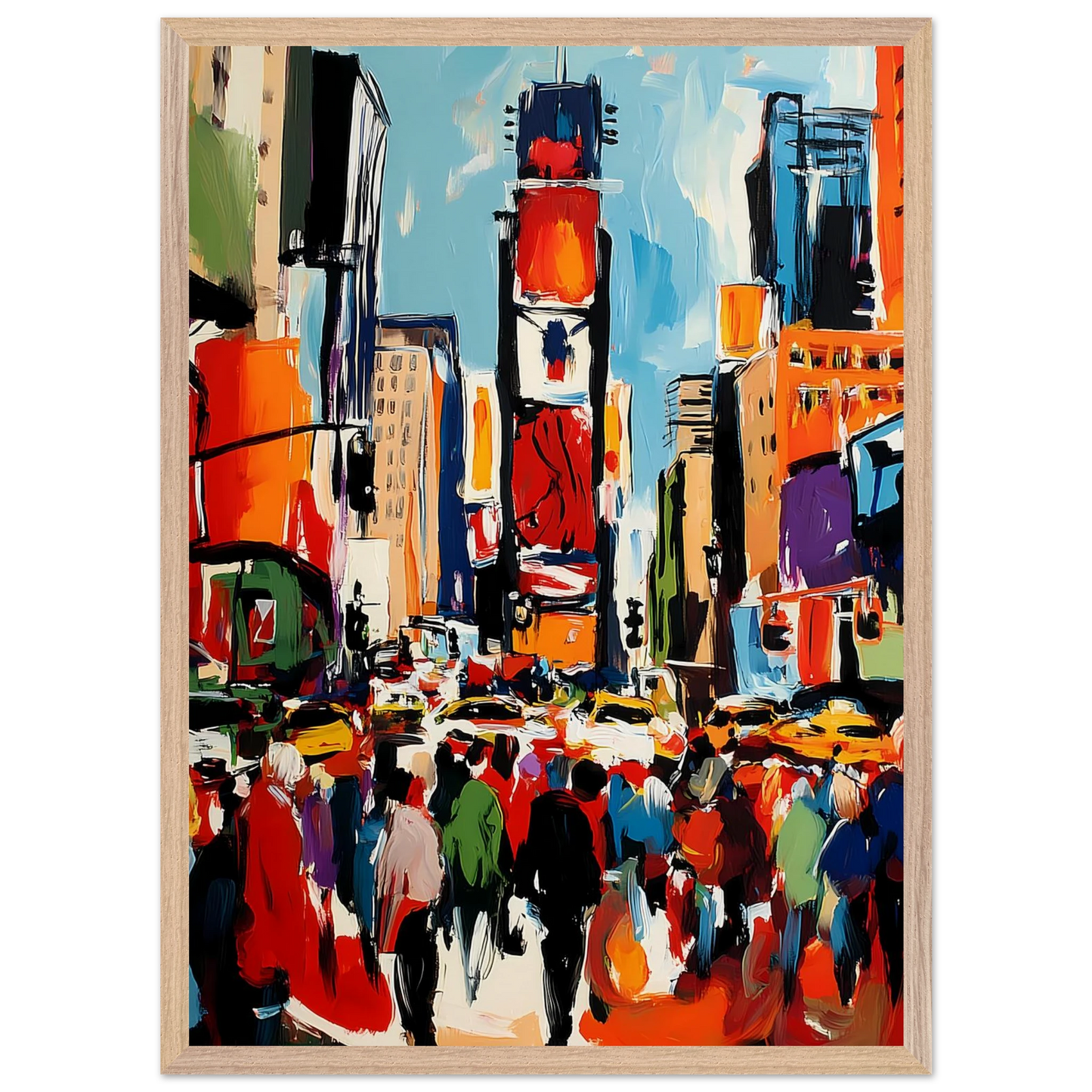 Manhattan en Mouvement — tableau encadre bois — vue 13 — art mural STNCL