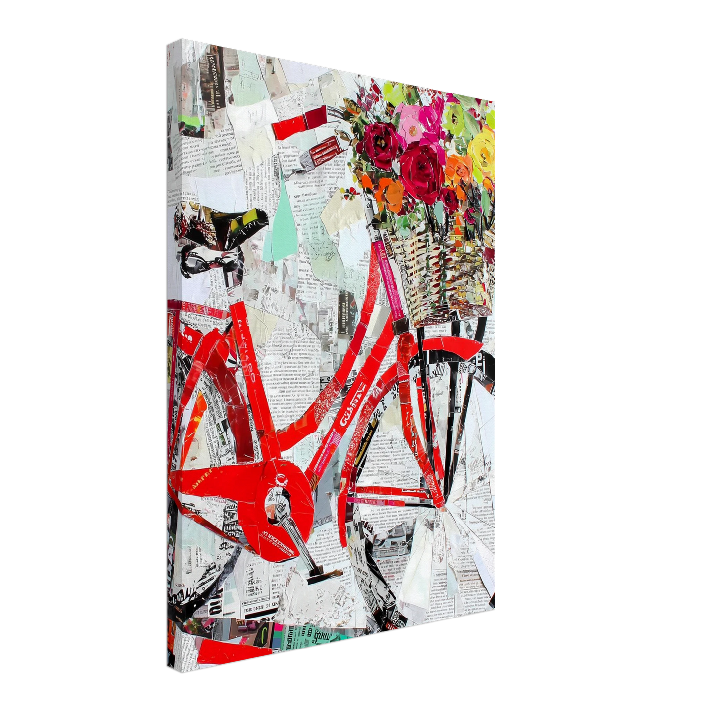Le Vélo Fleuri — tableau sur toile — vue 3 — art mural STNCL