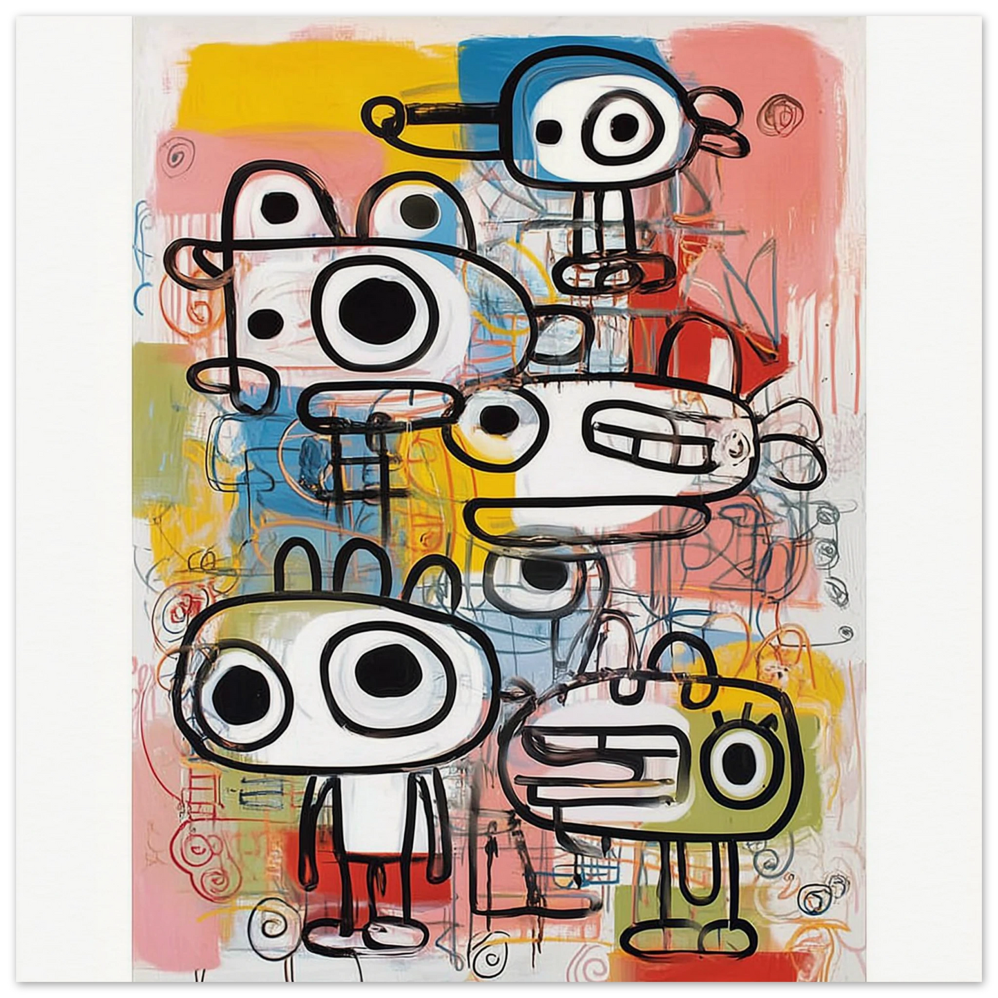 La Tribu des Grands Yeux — affiche d'art — art mural STNCL