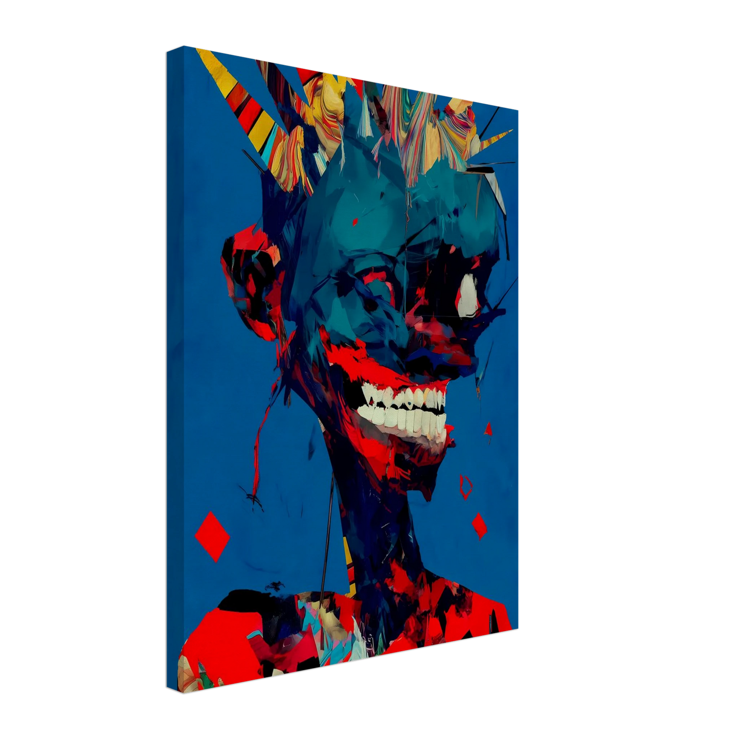 Le Rire Bleu — tableau sur toile — vue 5 — art mural STNCL