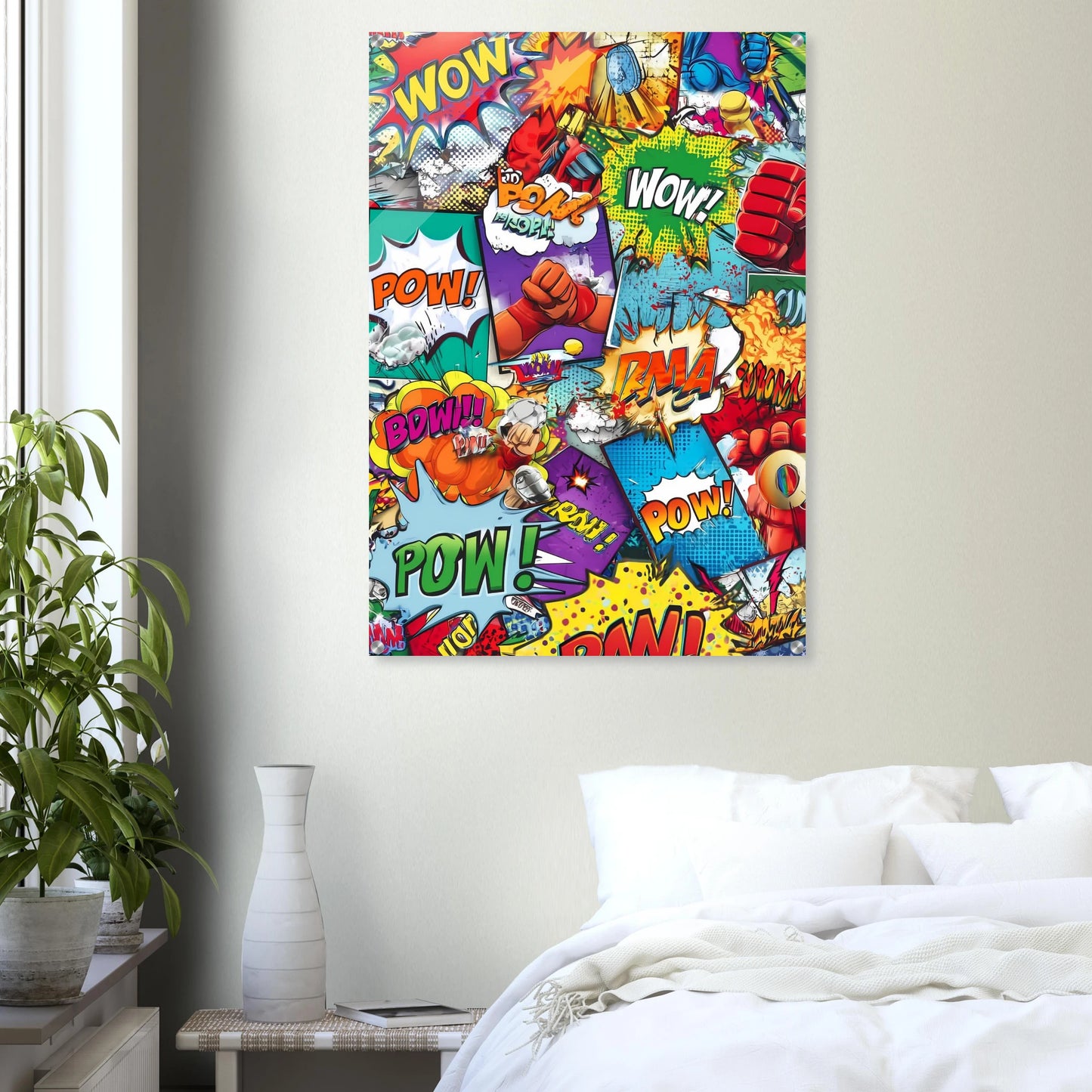 Explosion Pop Art — tableau plexiglas — vue 7 — art mural STNCL