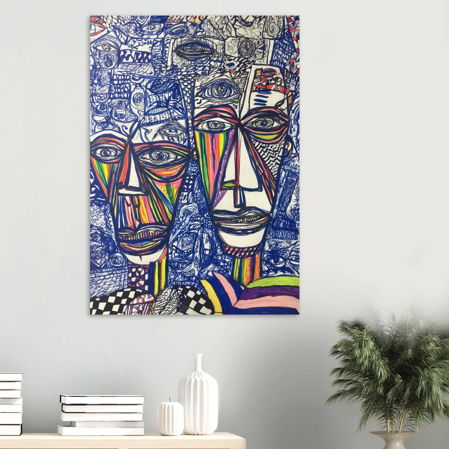 Deux Visages au Feutre — affiche d'art — vue 6 — art mural STNCL