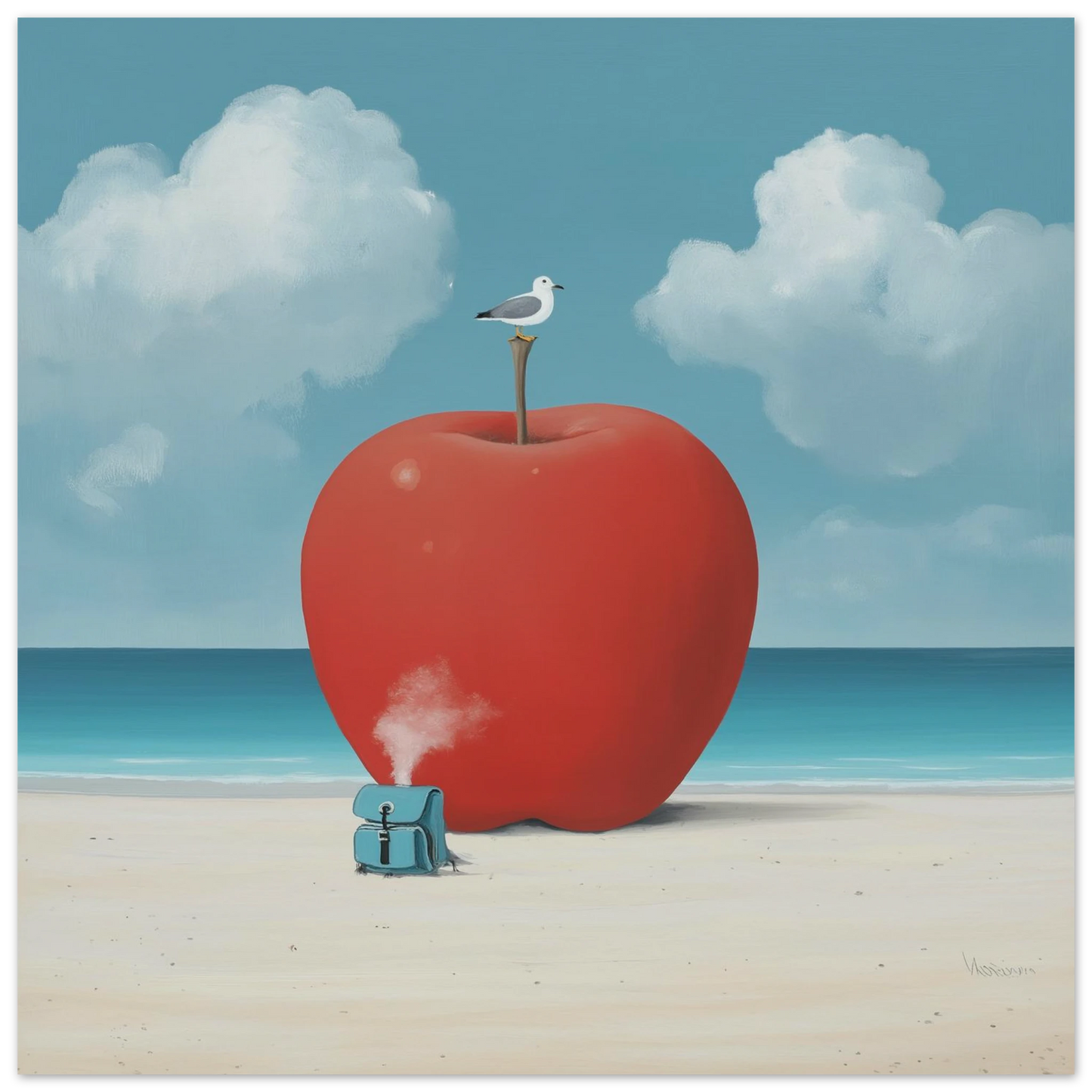 La Pomme et la Mouette — affiche d'art — vue 2 — art mural STNCL