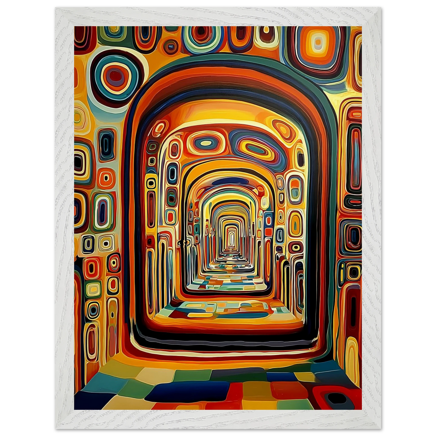 Enfilade Sans Fin — tableau encadré bois — vue 9 — art mural STNCL