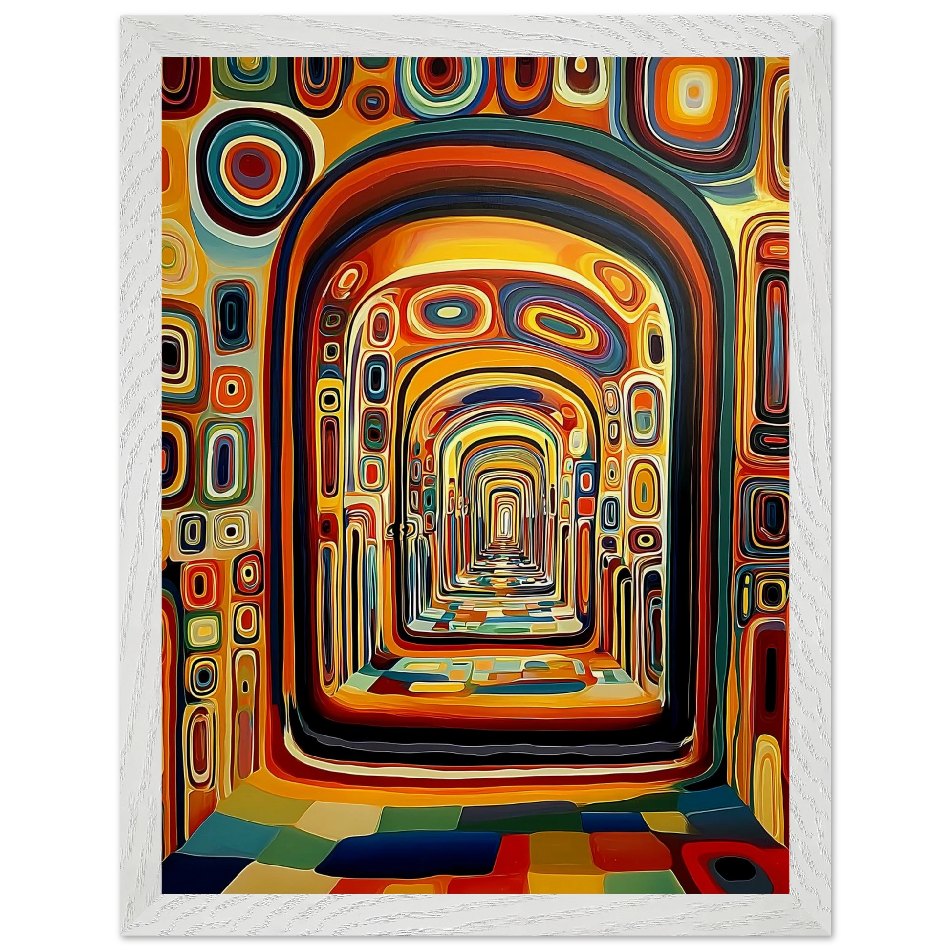 Enfilade Sans Fin — tableau encadré bois — vue 9 — art mural STNCL