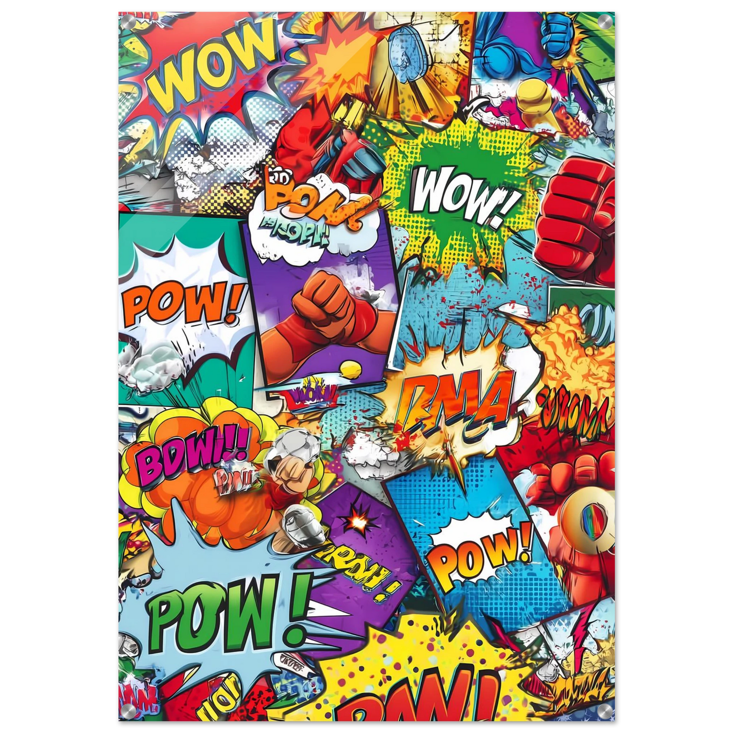 Explosion Pop Art — tableau plexiglas — art mural STNCL