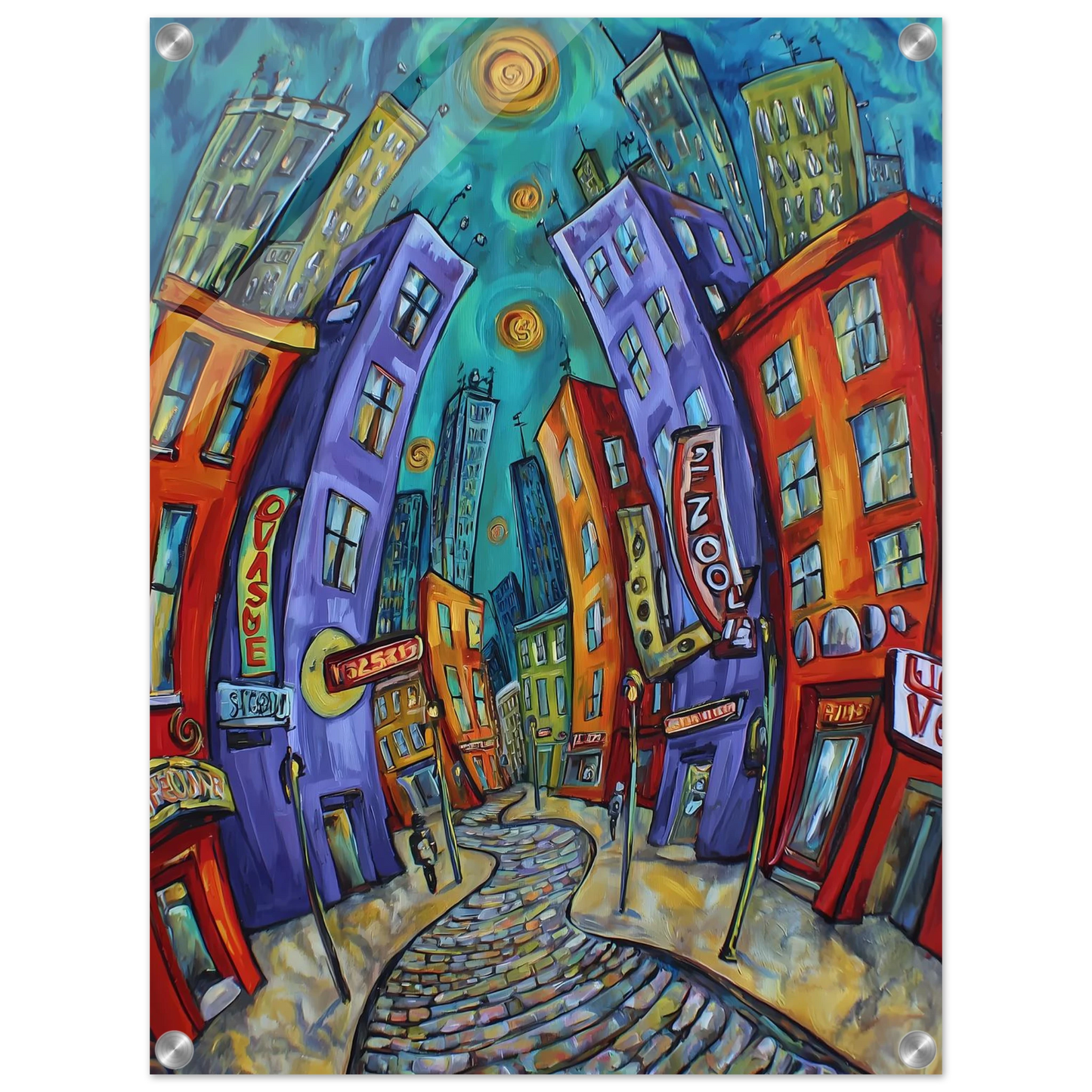 Ville Tourbillon — tableau plexiglas — vue 4 — art mural STNCL