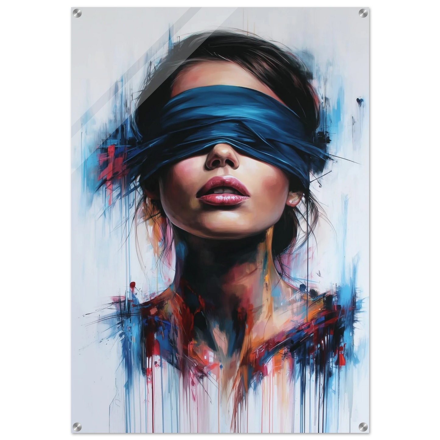 L'Éveil Sous le Bandeau Bleu — tableau plexiglas — art mural STNCL