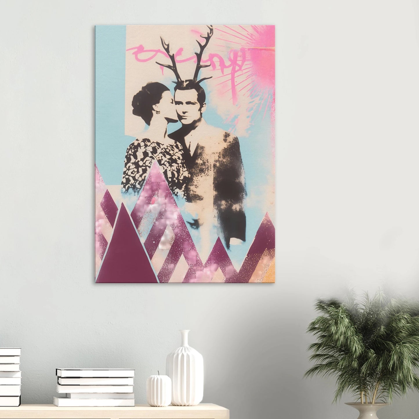 Le Couple aux Bois — tableau sur toile — vue 6 — art mural STNCL