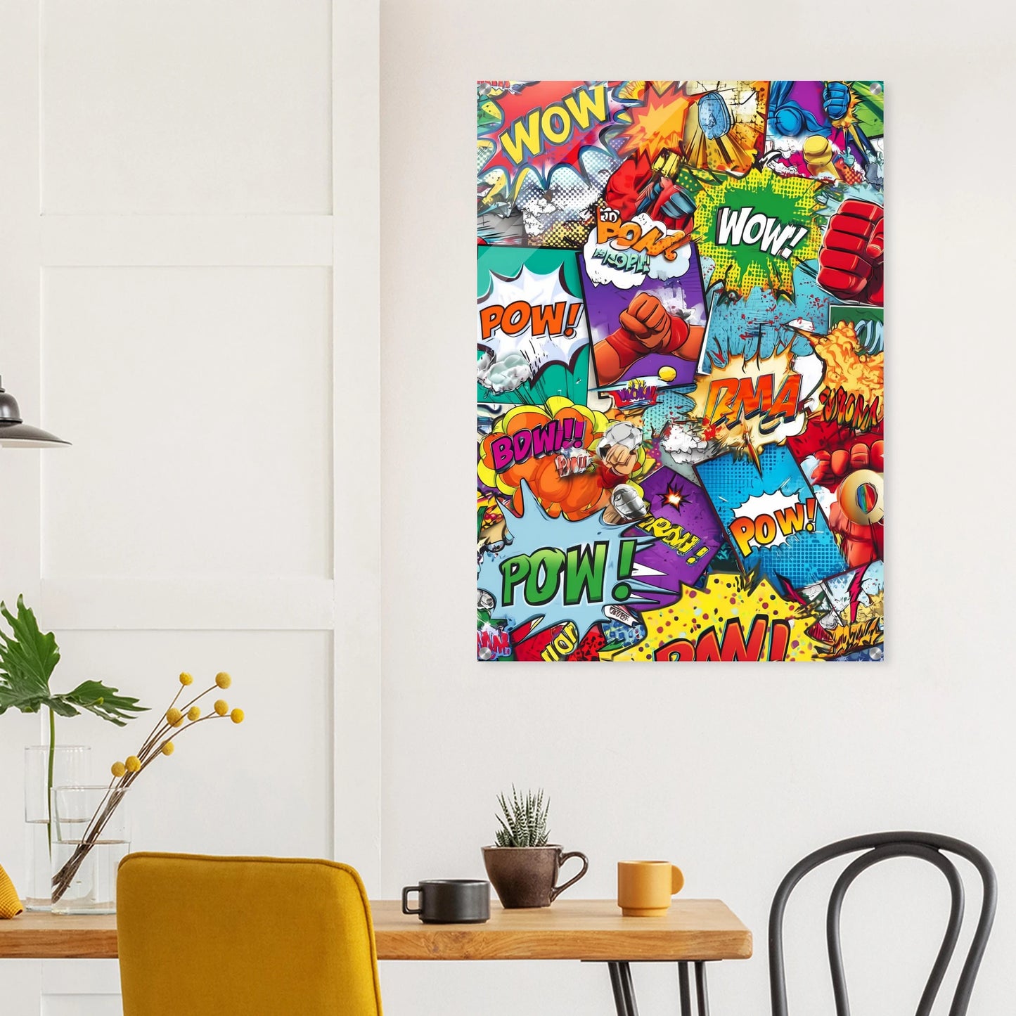 Explosion Pop Art — tableau plexiglas — vue 8 — art mural STNCL
