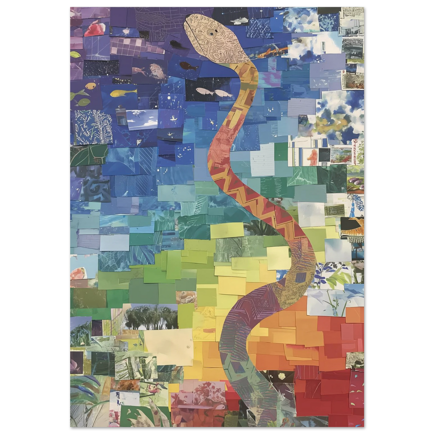 Serpent des Saisons — affiche d'art — art mural STNCL