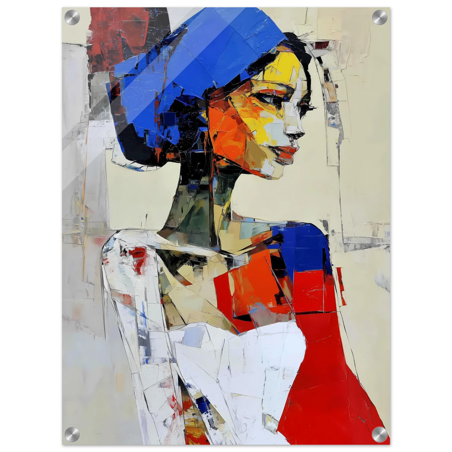 Profil en Éclats de Couleur — tableau plexiglas — vue 4 — art mural STNCL