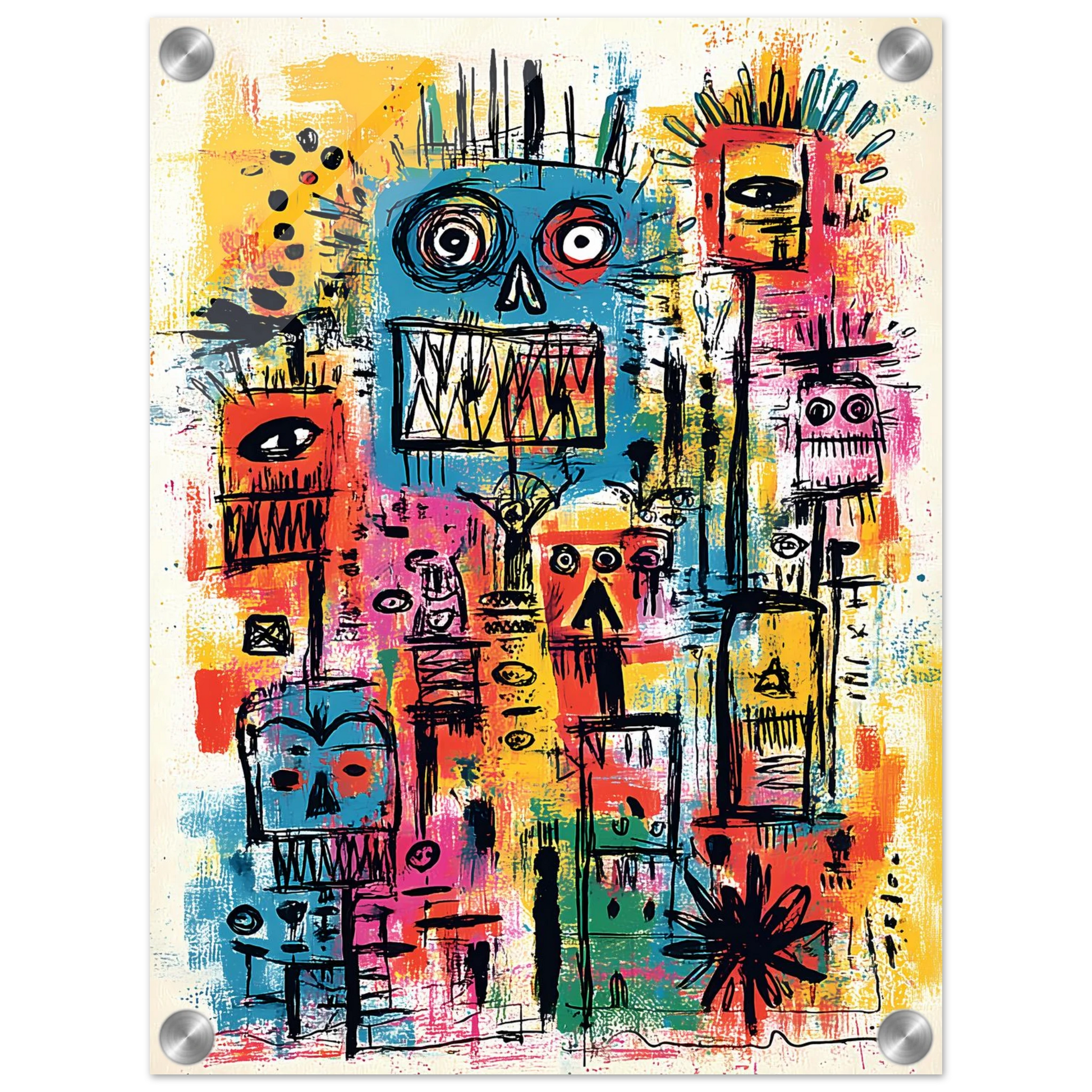 Totem des Esprits — tableau plexiglas — vue 3 — art mural STNCL