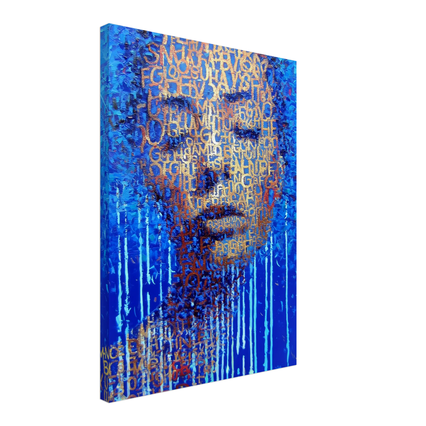 Visage de Lettres — tableau sur toile — vue 3 — art mural STNCL