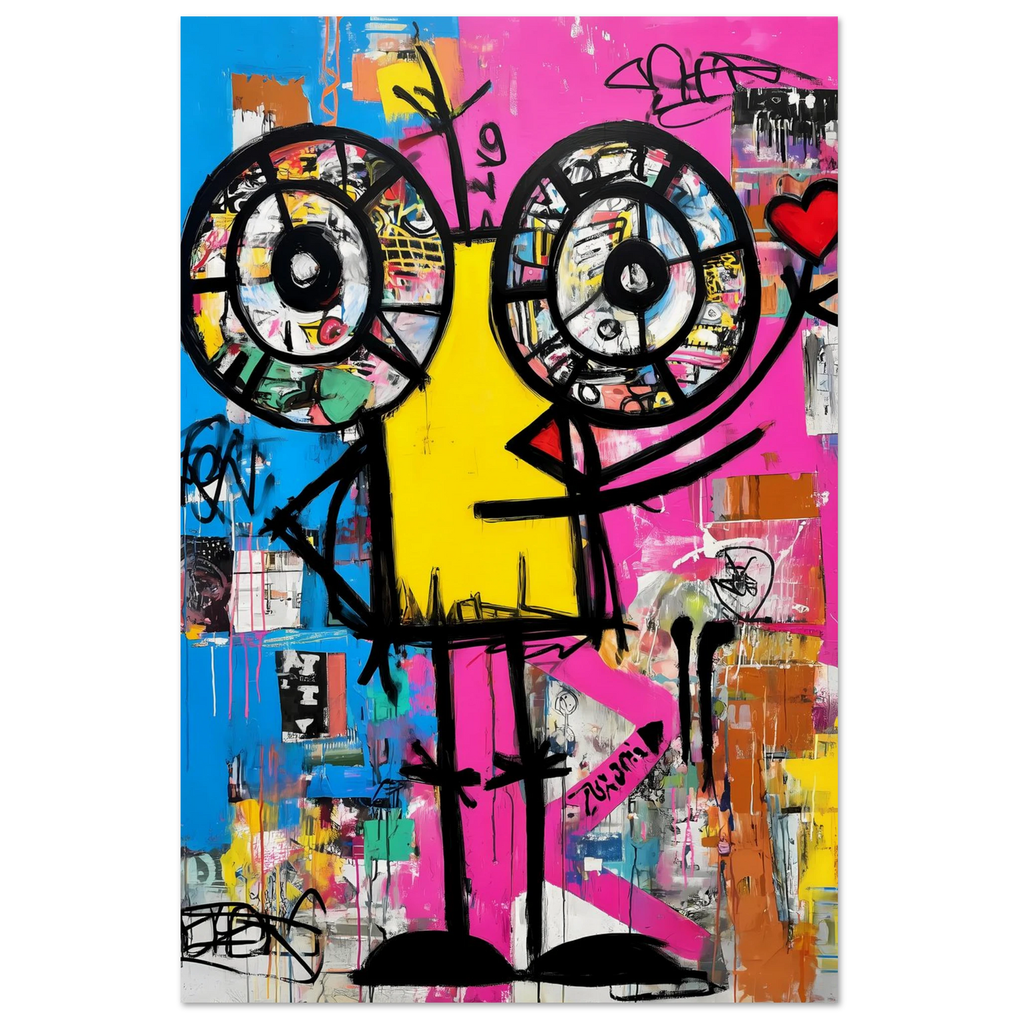 Petit Monstre au Cœur — affiche d'art — vue 4 — art mural STNCL