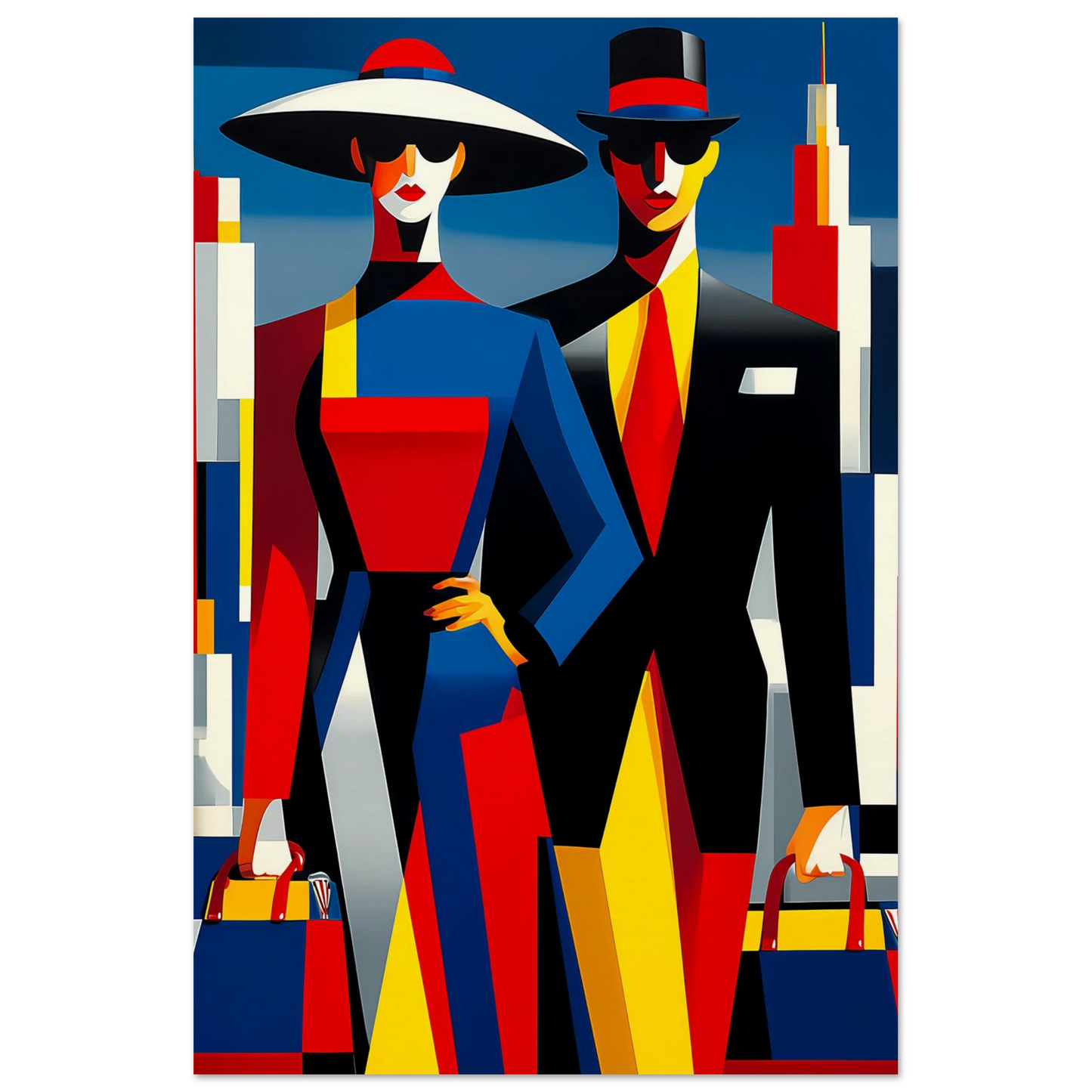Le Couple en Ville — affiche d'art — vue 4 — art mural STNCL