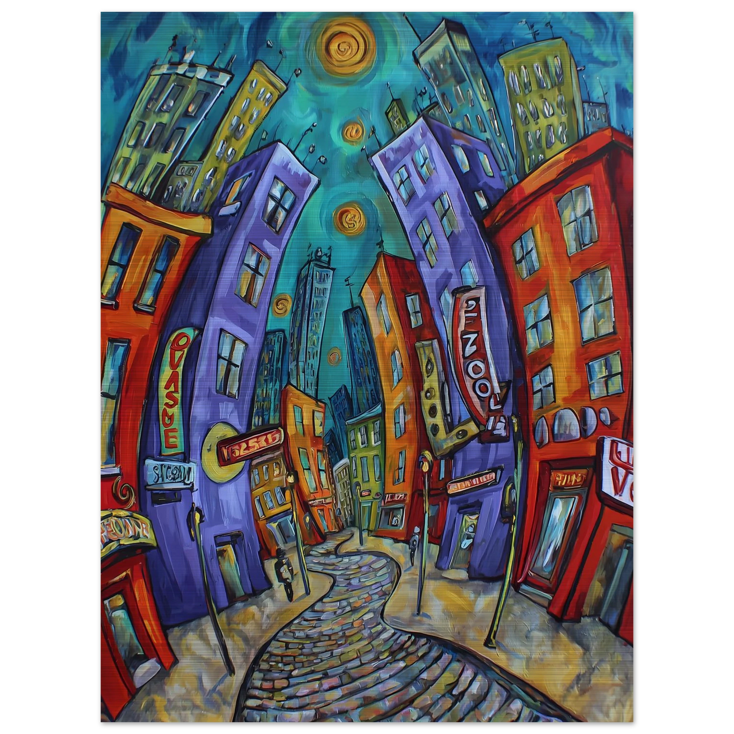 Ville Tourbillon — tableau aluminium — vue 5 — art mural STNCL