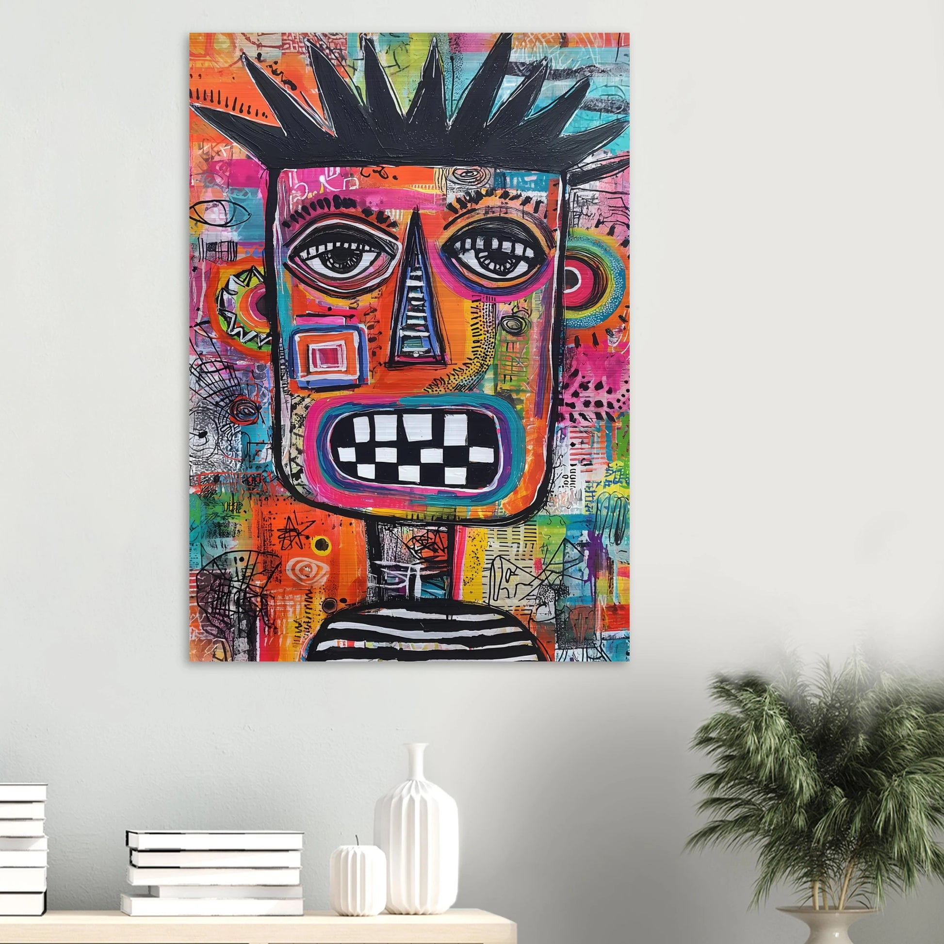 Masque Brut — tableau aluminium — vue 6 — art mural STNCL