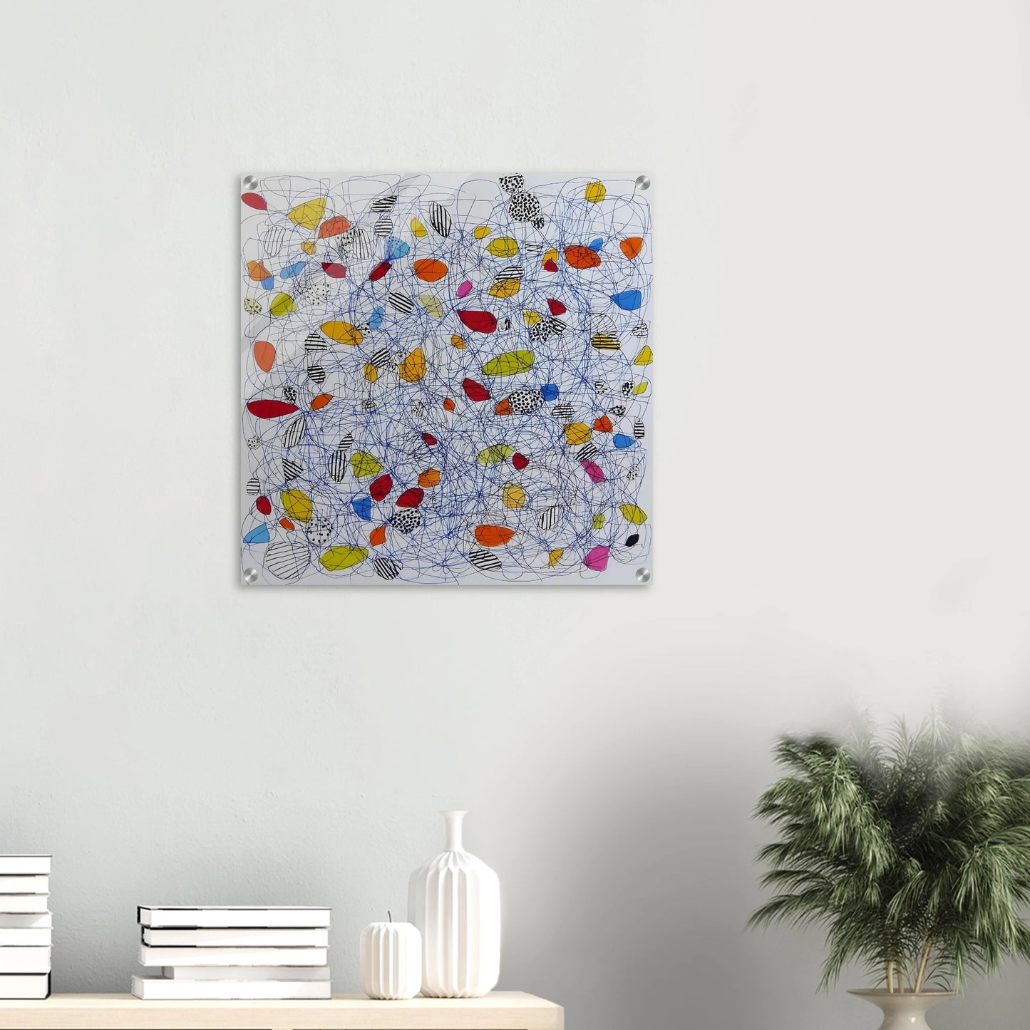 Pelote et Galets — tableau plexiglas — vue 5 — art mural STNCL